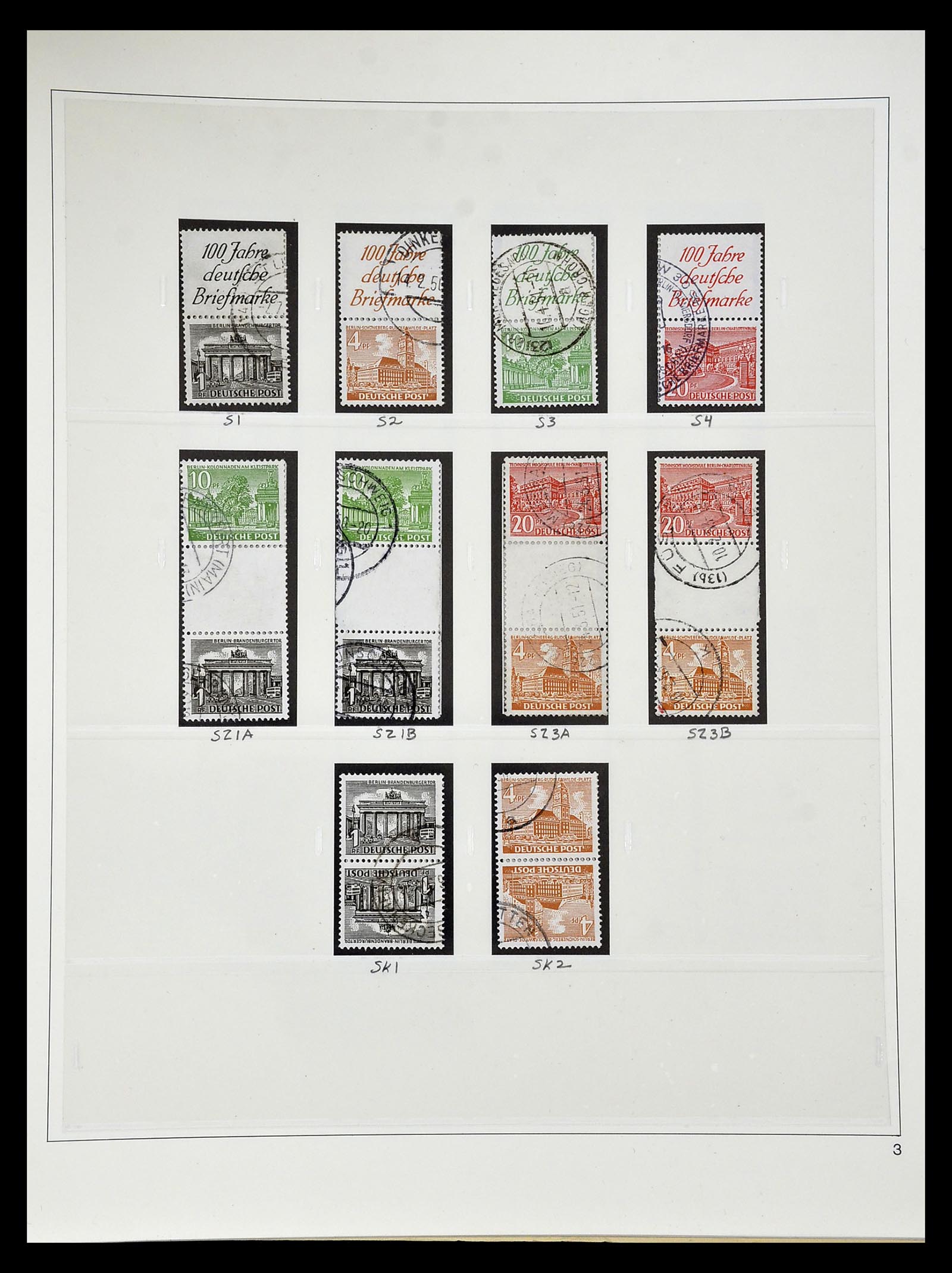 34995 003 - Postzegelverzameling 34995 Berlijn combinaties 1949-1952.