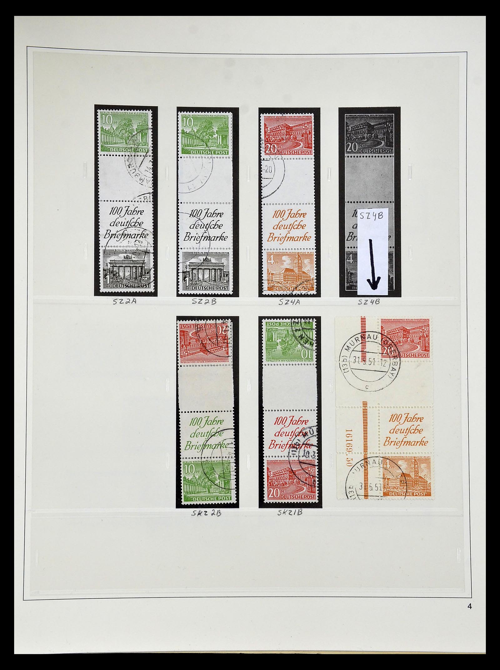 34995 004 - Postzegelverzameling 34995 Berlijn combinaties 1949-1952.