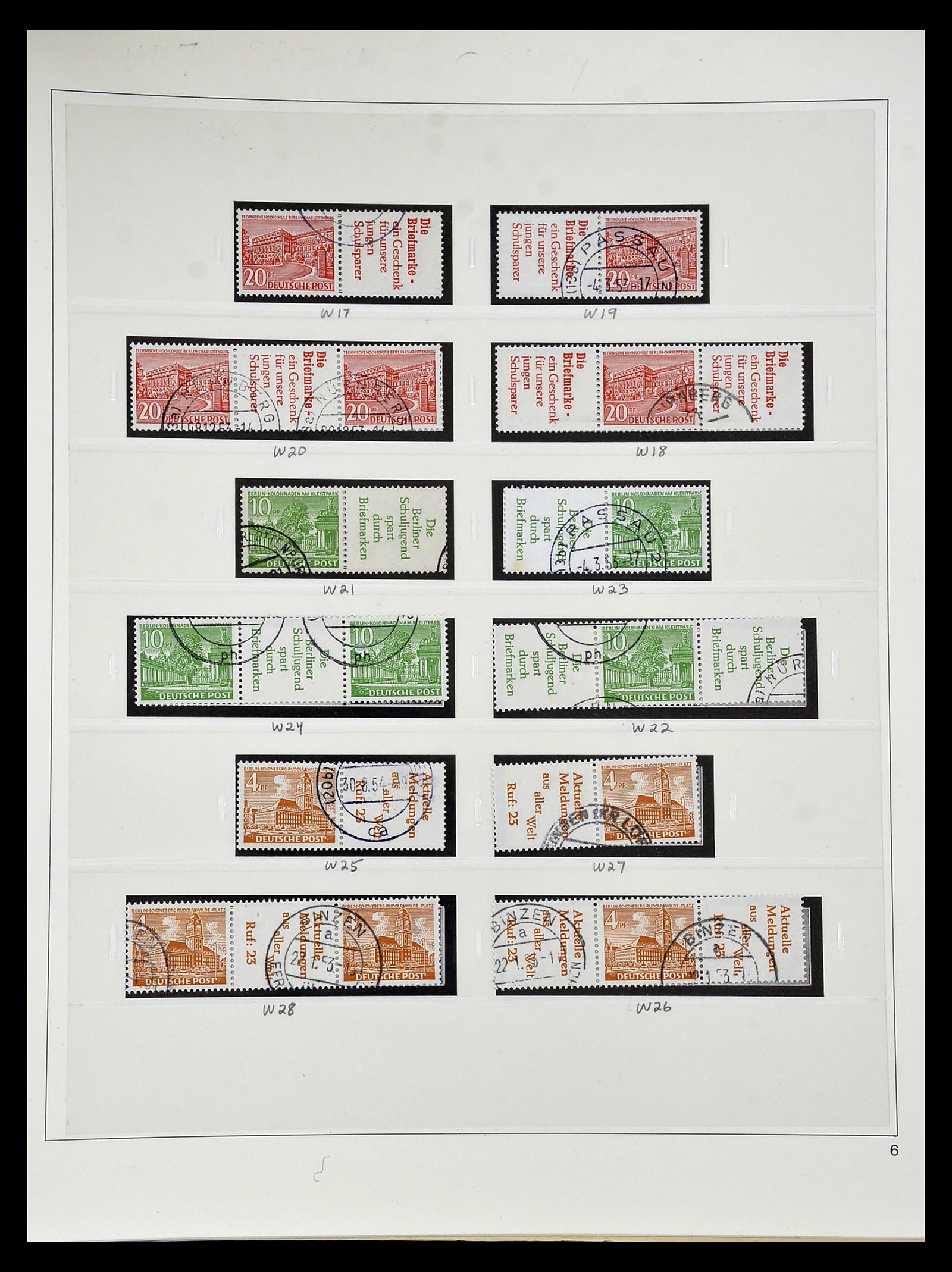 34995 005 - Stamp Collection 34995 Berlin combinations 1949-1952.