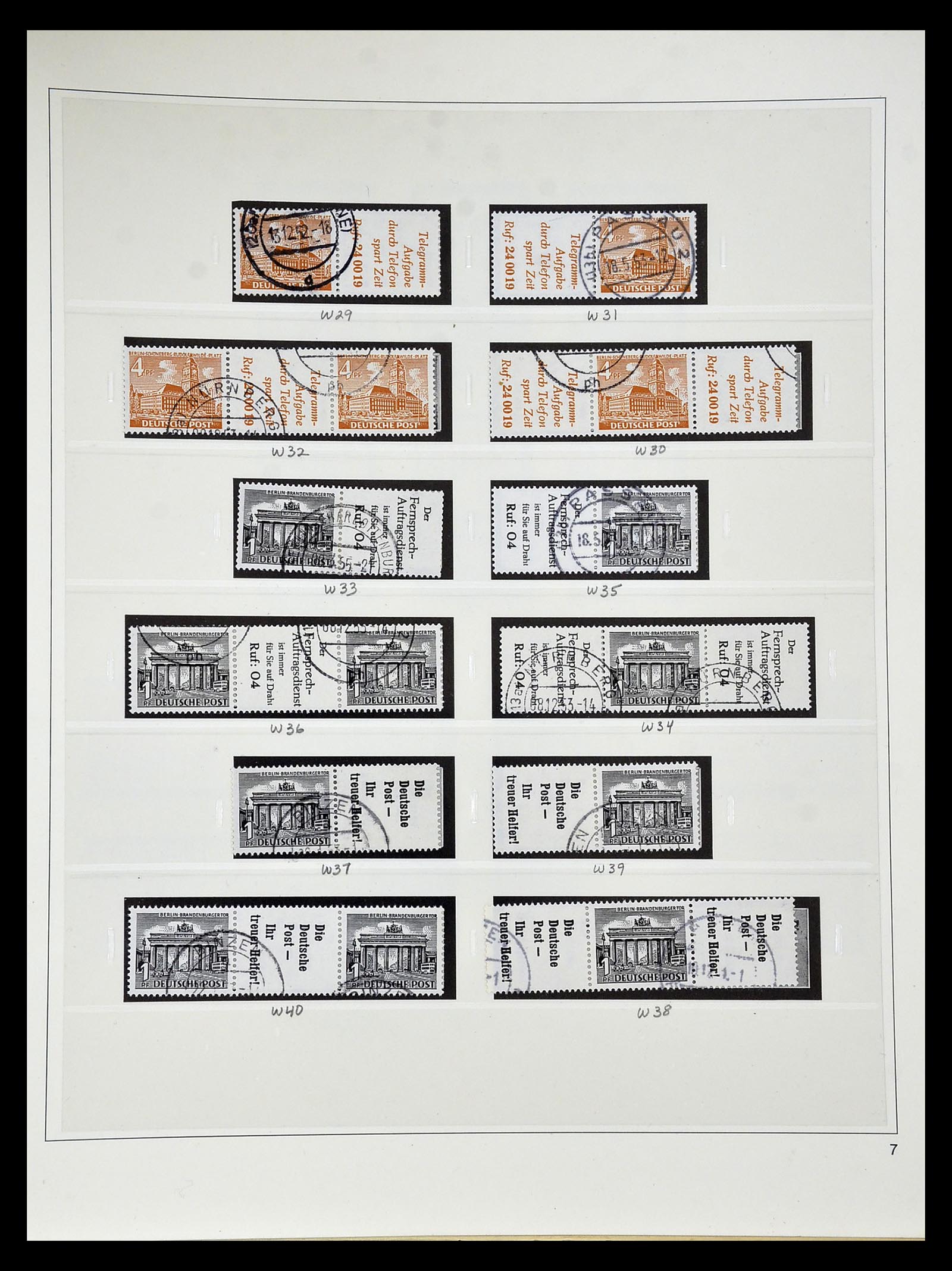 34995 006 - Postzegelverzameling 34995 Berlijn combinaties 1949-1952.