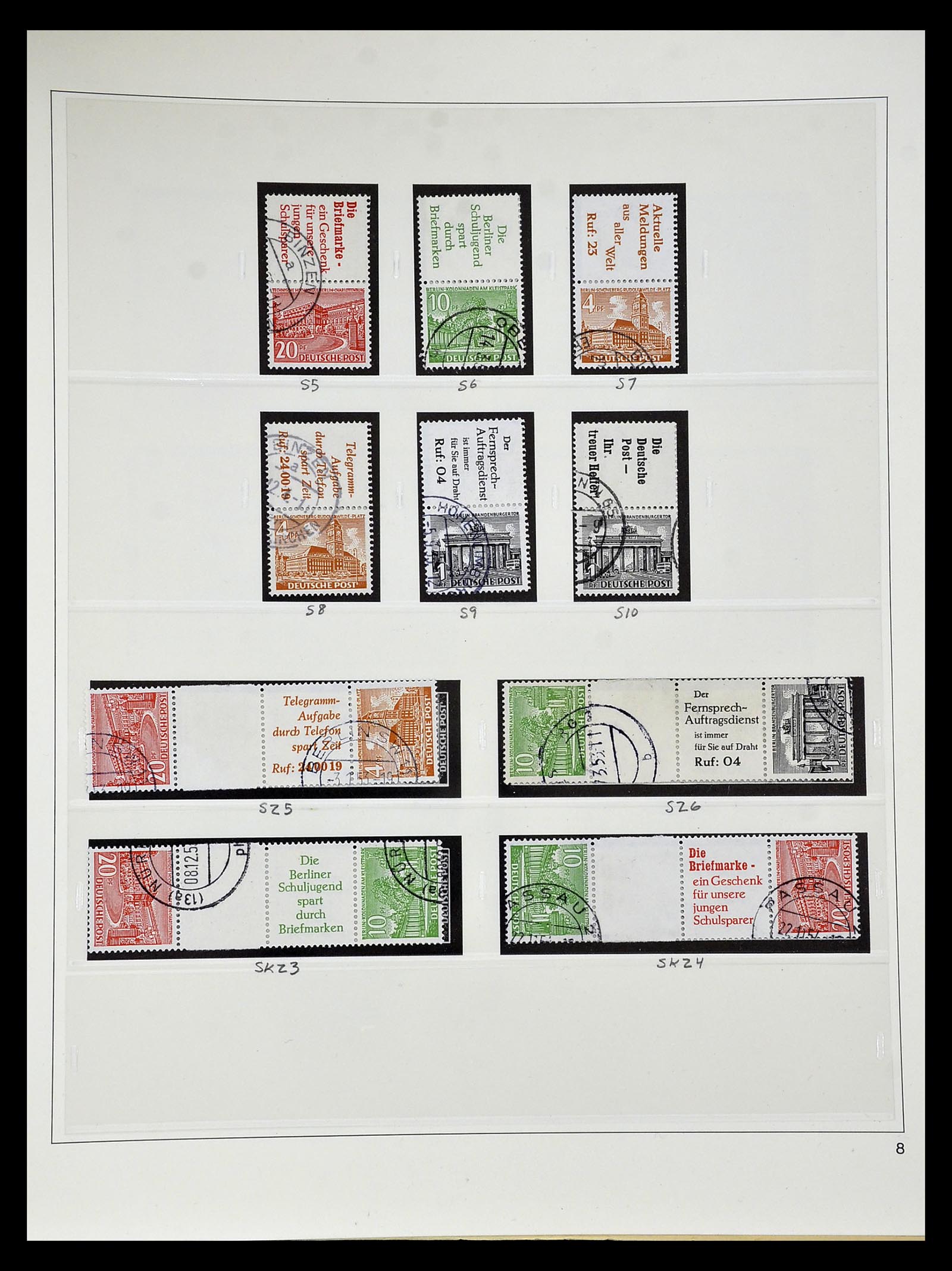 34995 007 - Stamp Collection 34995 Berlin combinations 1949-1952.