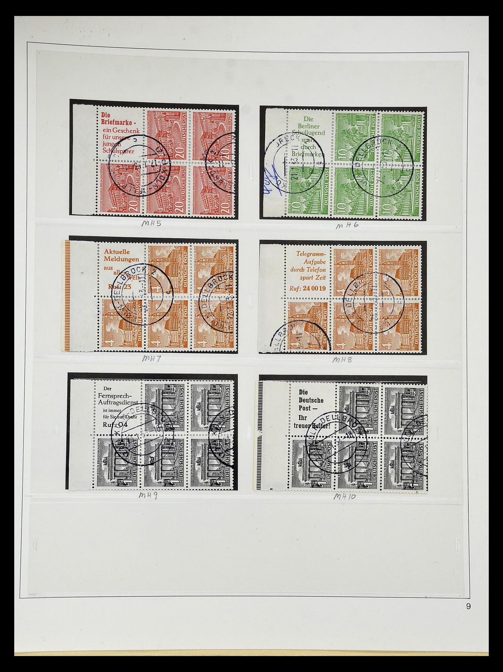 34995 008 - Stamp Collection 34995 Berlin combinations 1949-1952.