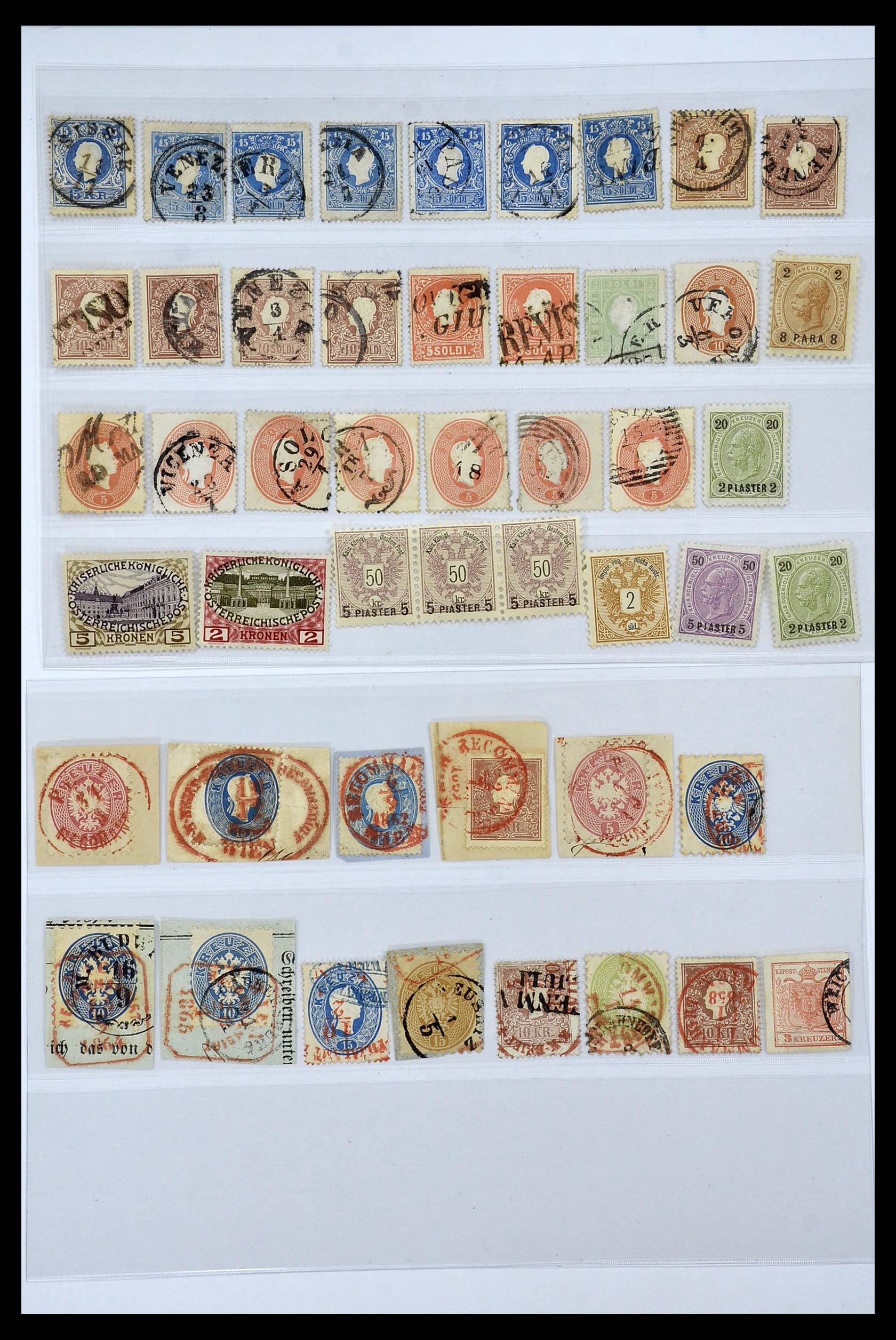 34999 001 - Postzegelverzameling 34999 Oostenrijk en gebieden 1854-1919.