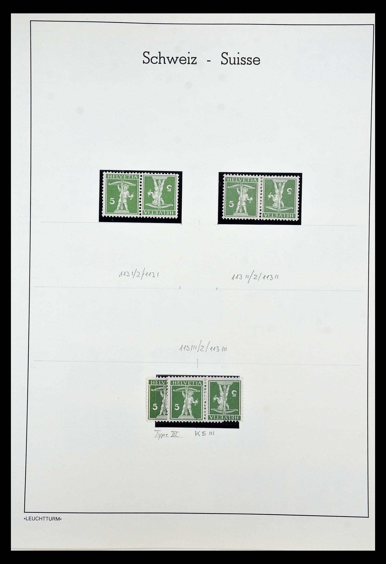 35002 003 - Postzegelverzameling 35002 Zwitserland combinaties 1910-1980.