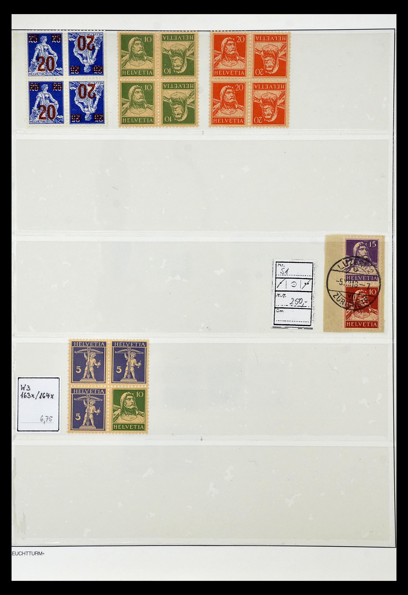 35002 006 - Postzegelverzameling 35002 Zwitserland combinaties 1910-1980.