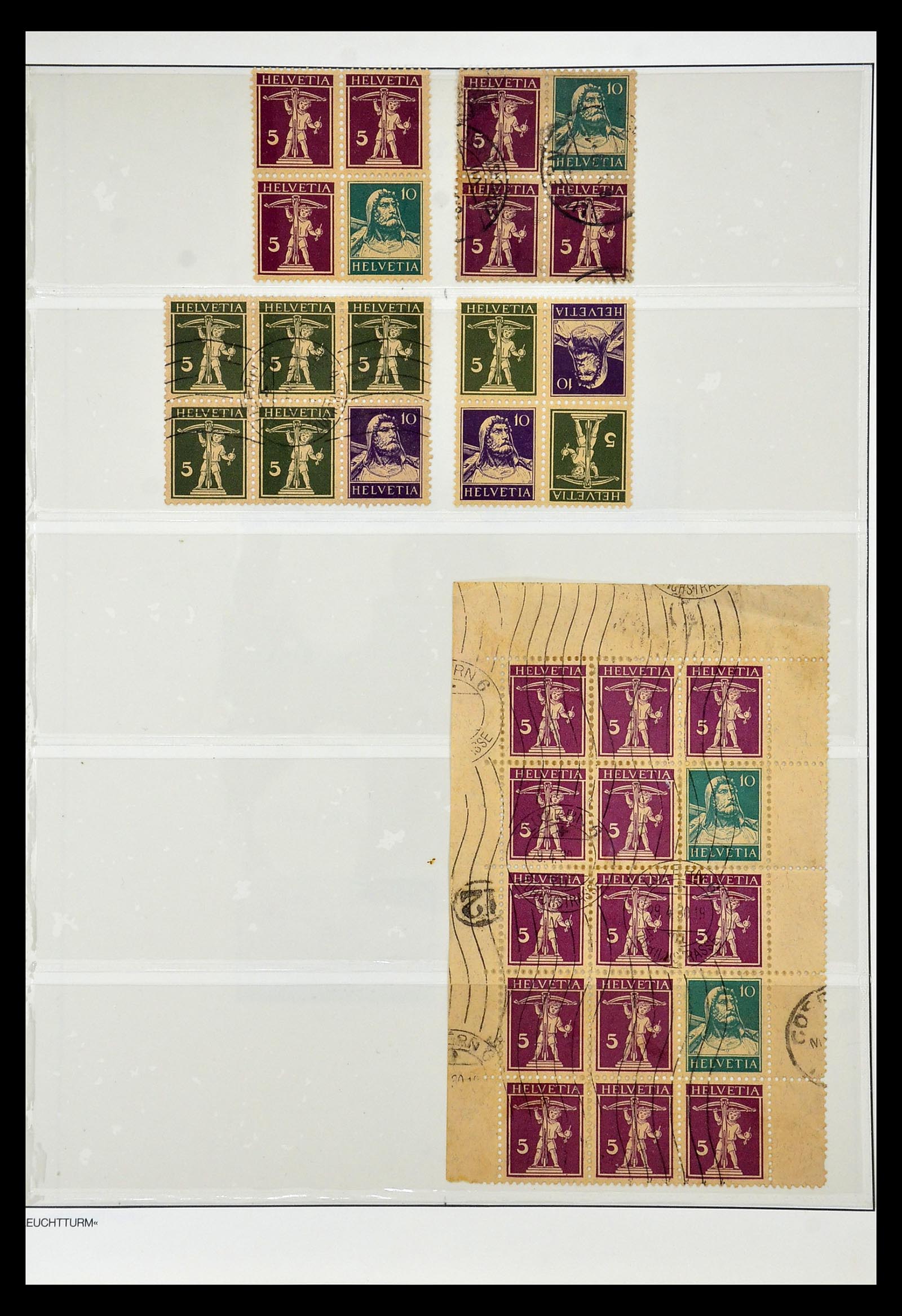 35002 008 - Stamp Collection 35002 Switzerland combinations 1910-1980.