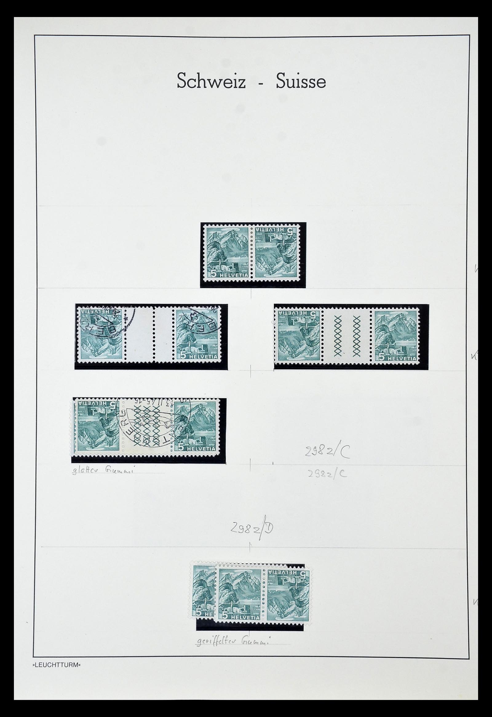 35002 010 - Postzegelverzameling 35002 Zwitserland combinaties 1910-1980.