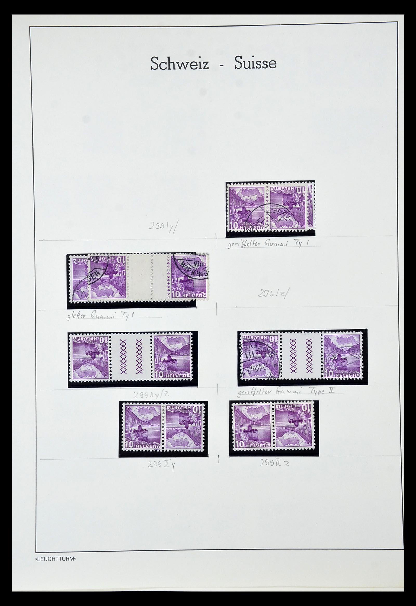35002 012 - Postzegelverzameling 35002 Zwitserland combinaties 1910-1980.