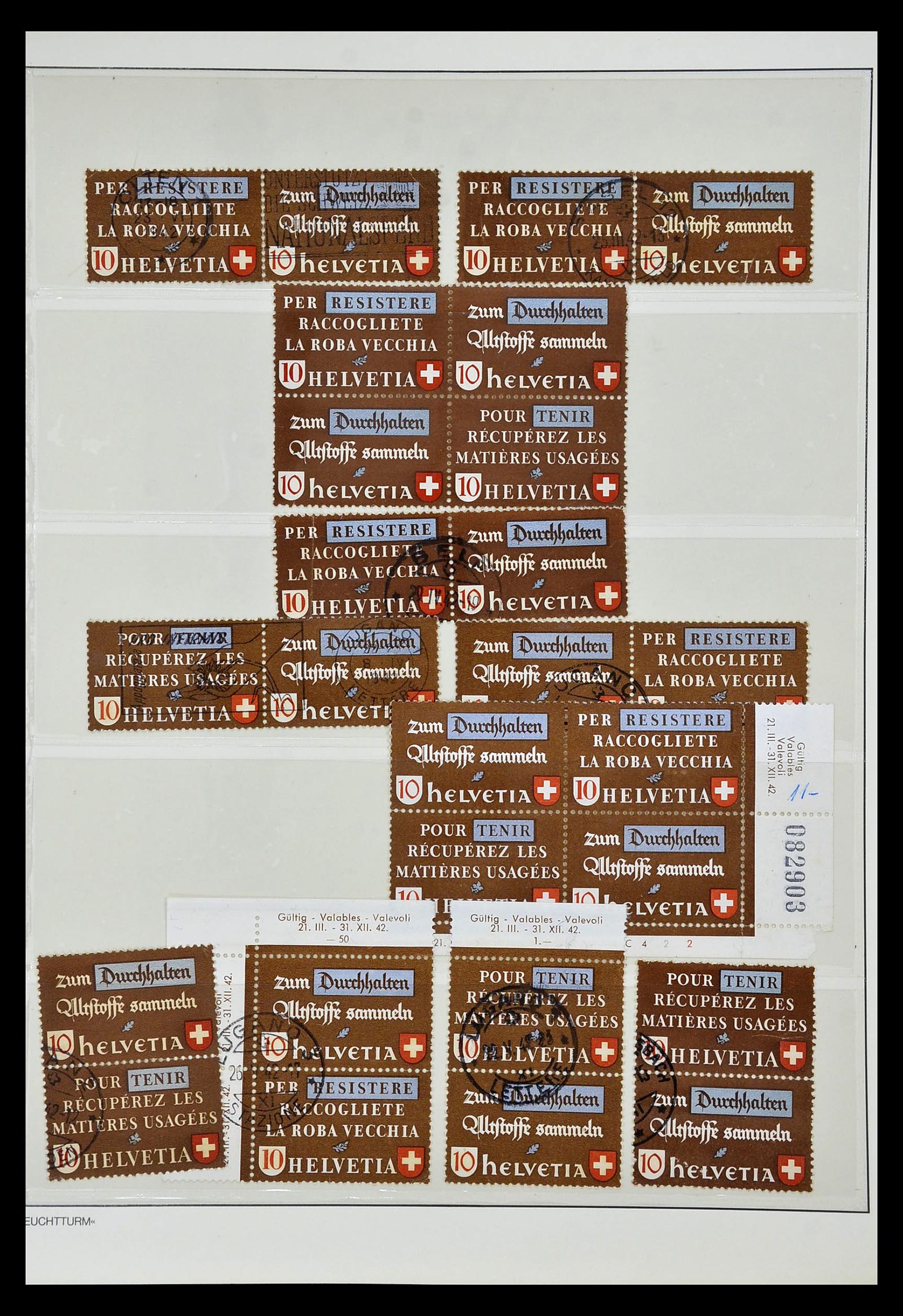 35002 014 - Postzegelverzameling 35002 Zwitserland combinaties 1910-1980.