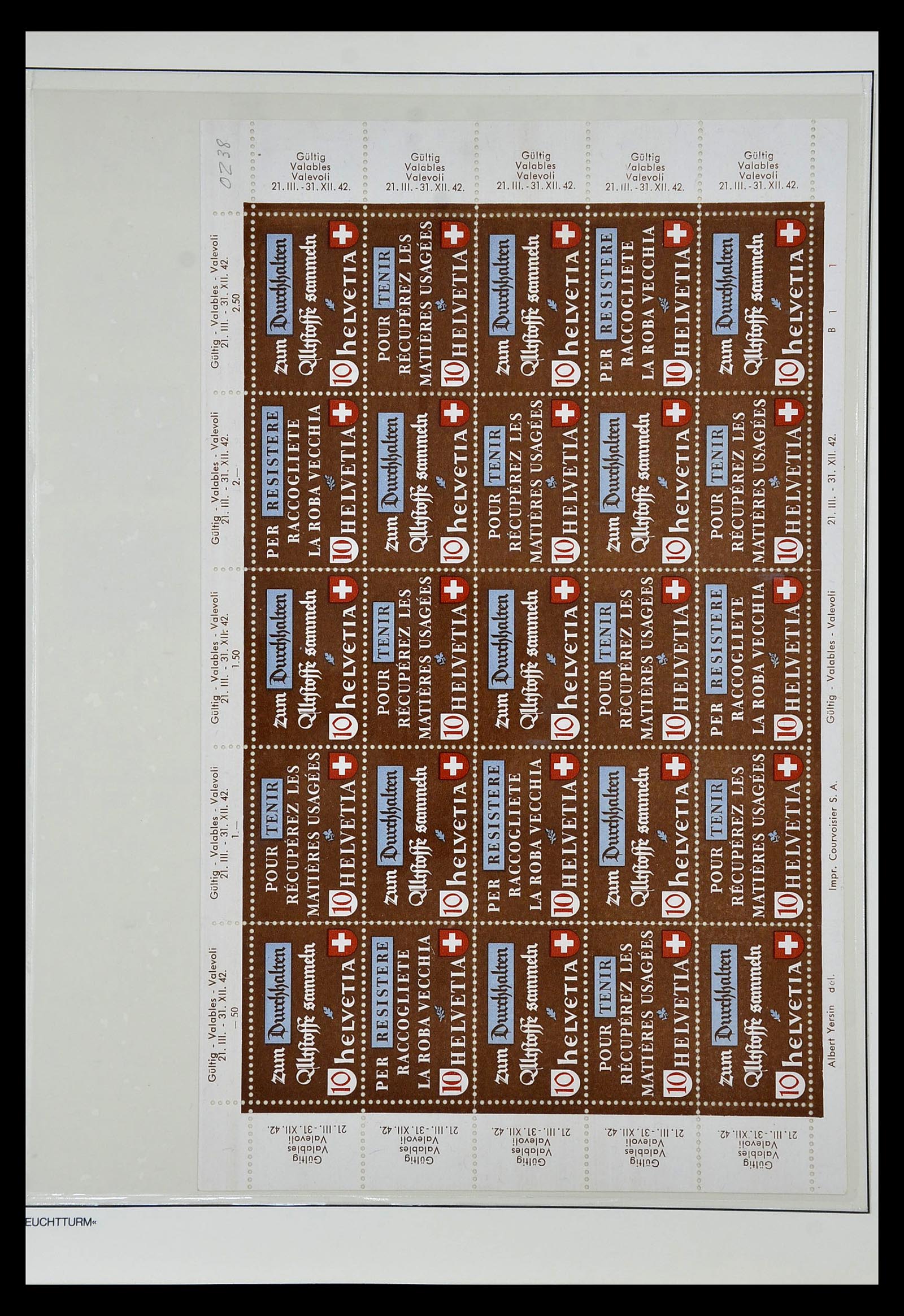 35002 016 - Stamp Collection 35002 Switzerland combinations 1910-1980.