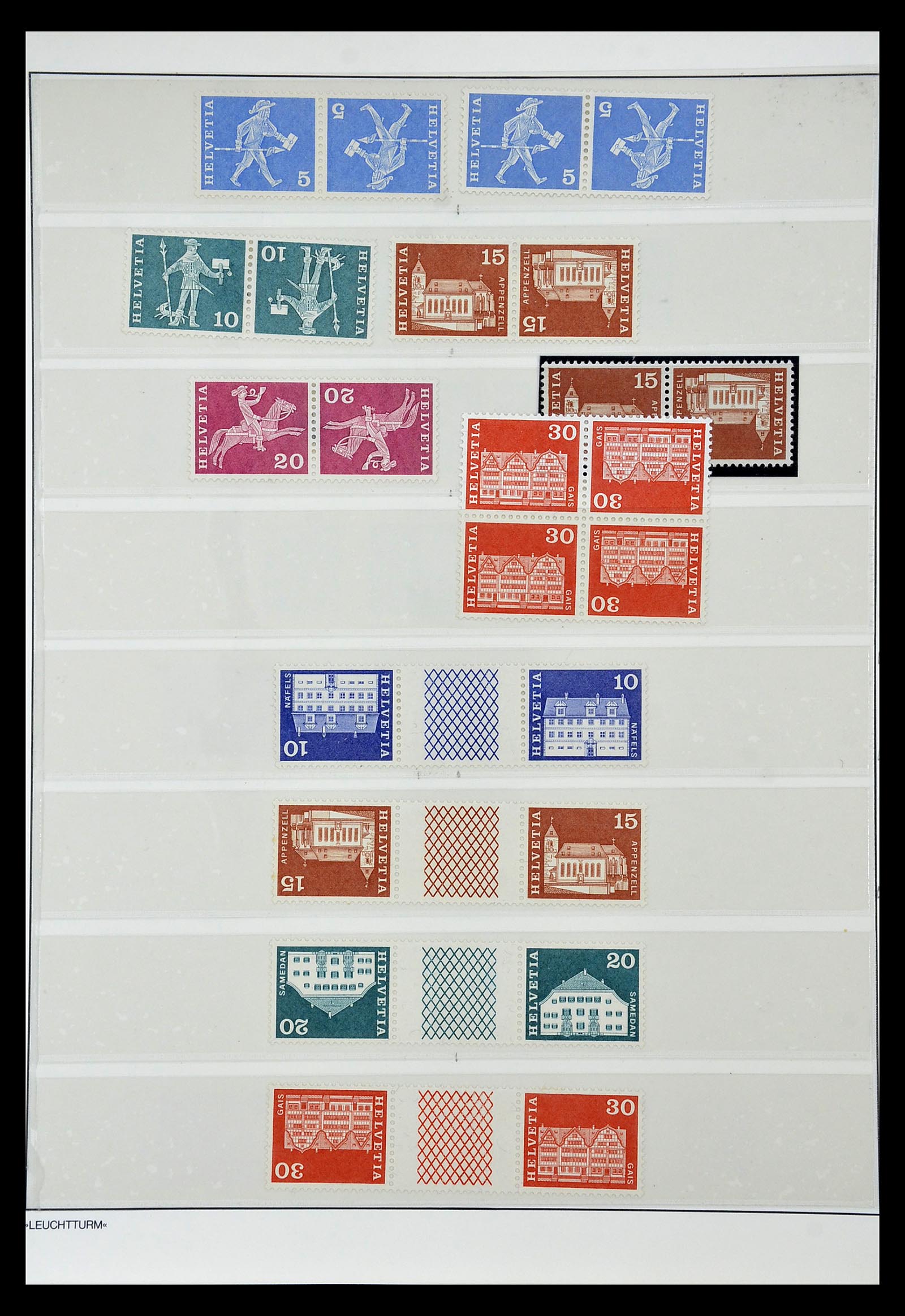 35002 018 - Stamp Collection 35002 Switzerland combinations 1910-1980.