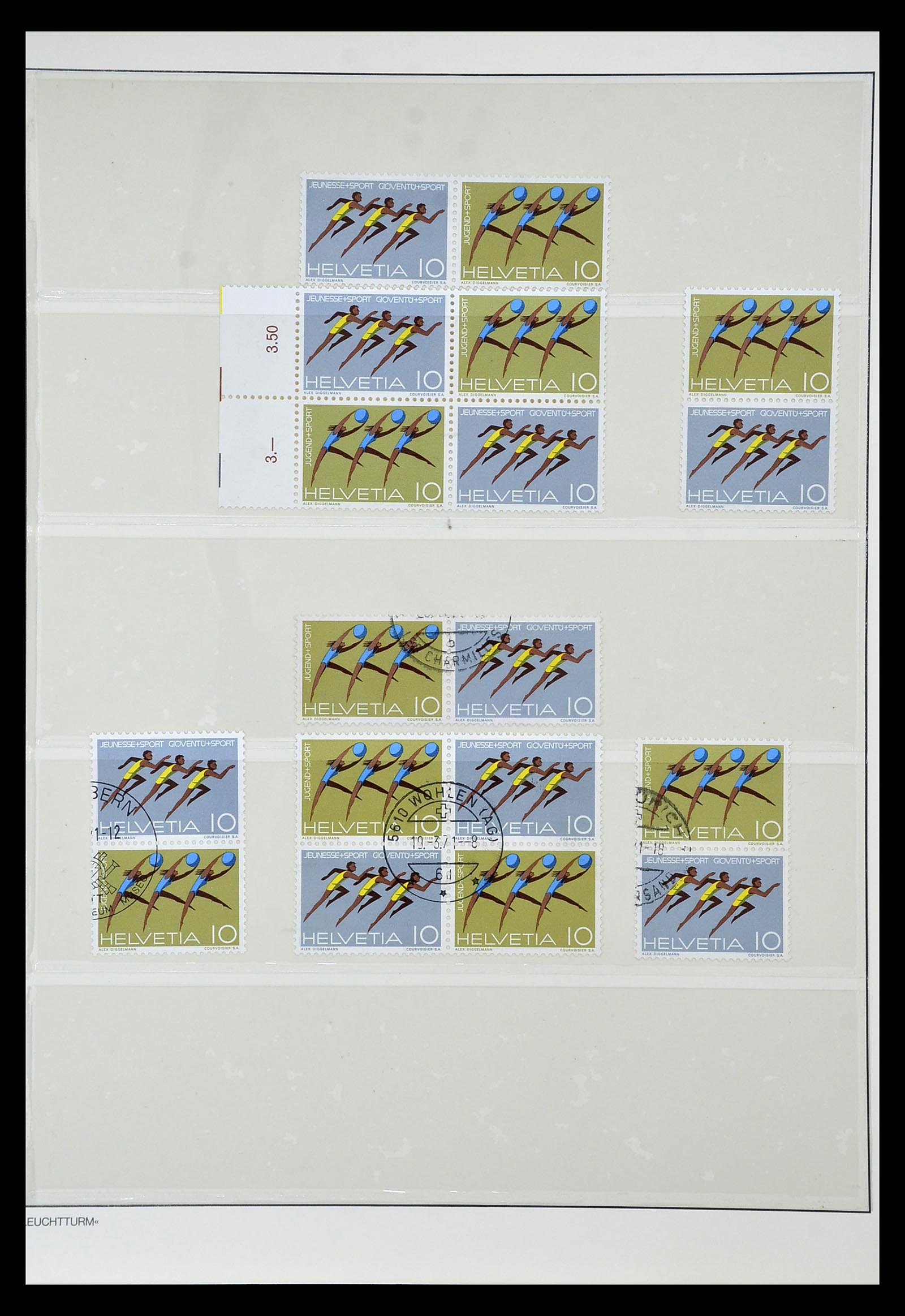 35002 020 - Stamp Collection 35002 Switzerland combinations 1910-1980.
