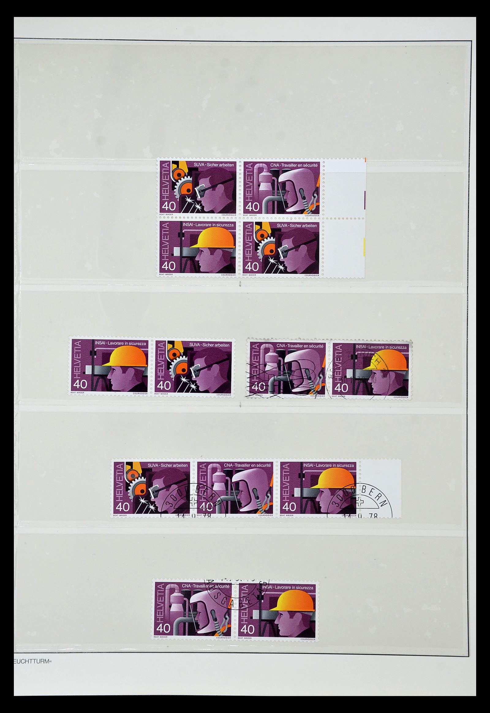 35002 022 - Stamp Collection 35002 Switzerland combinations 1910-1980.