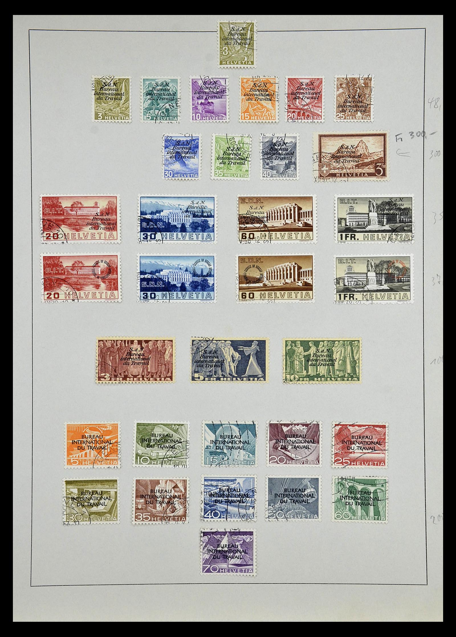 35003 005 - Postzegelverzameling 35003 Zwitserland 1922-1960.
