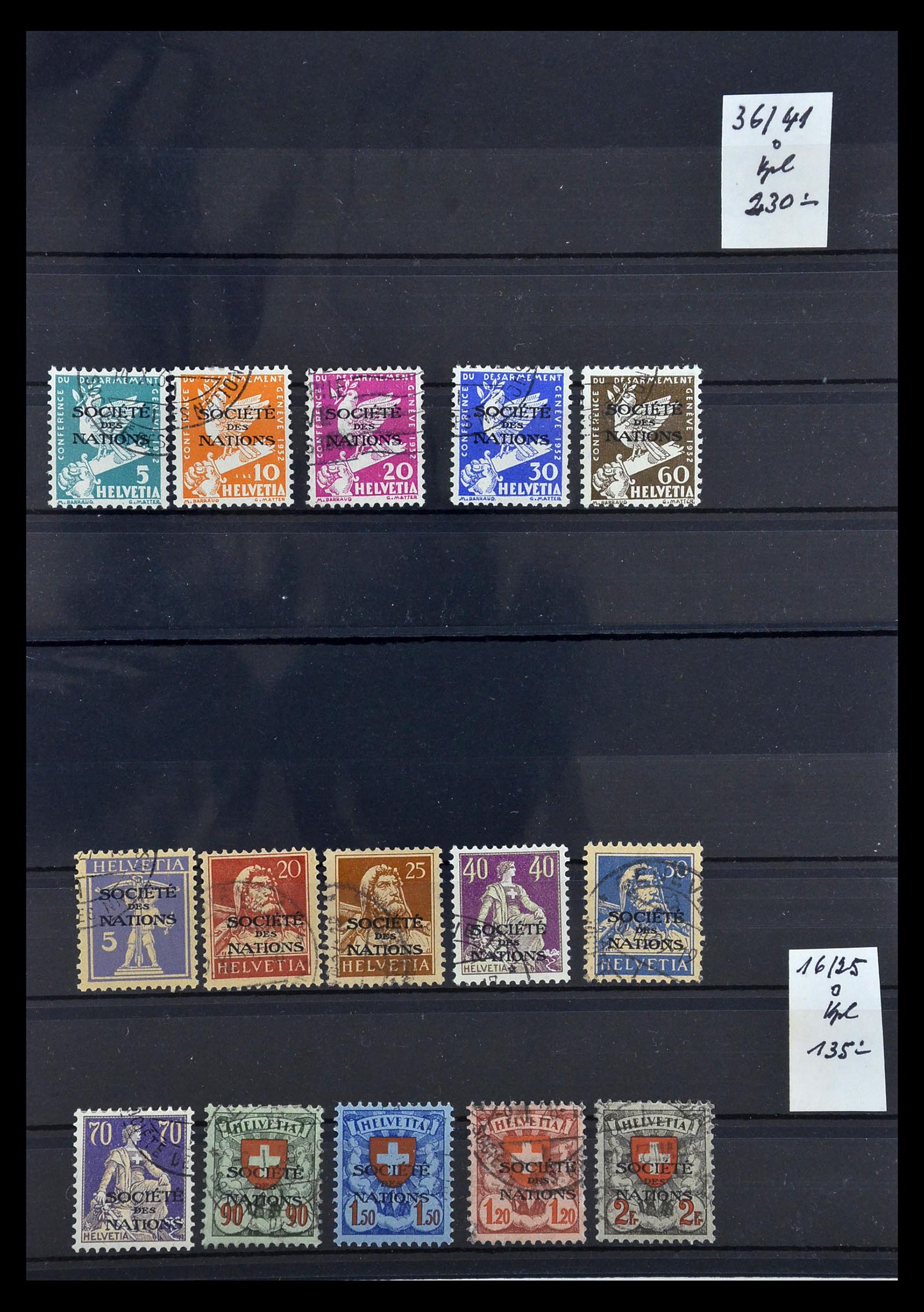 35003 016 - Stamp Collection 35003 Switzerland 1922-1960.