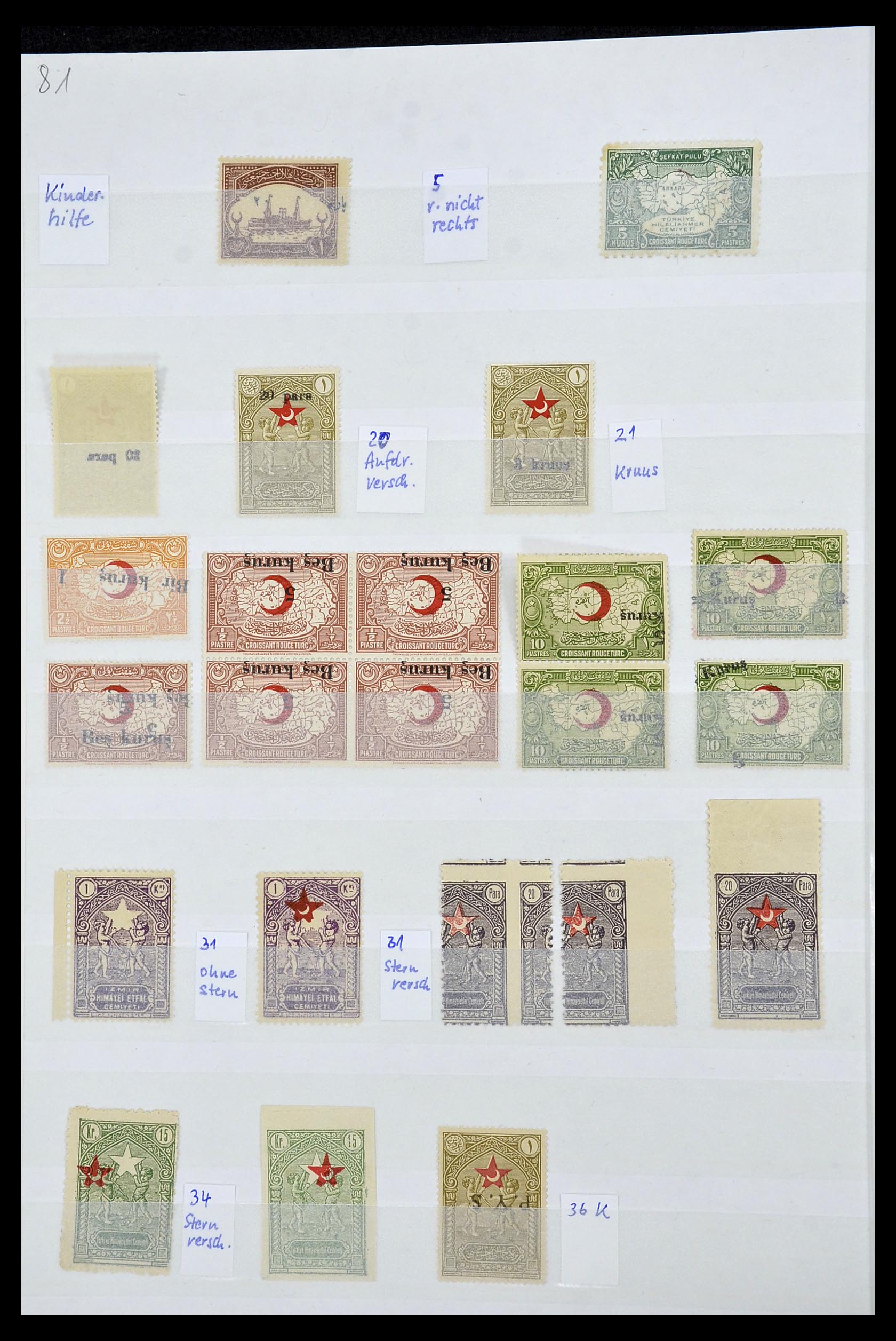 35004 001 - Postzegelverzameling 35004 Turkije variëteiten 1927-1957.