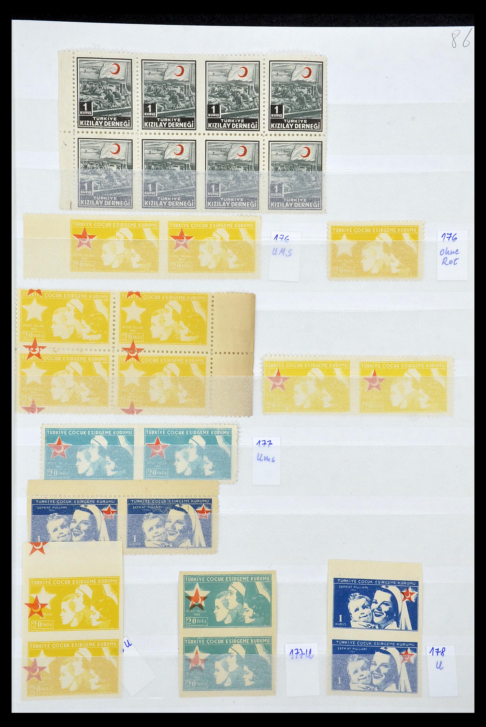 35004 005 - Postzegelverzameling 35004 Turkije variëteiten 1927-1957.