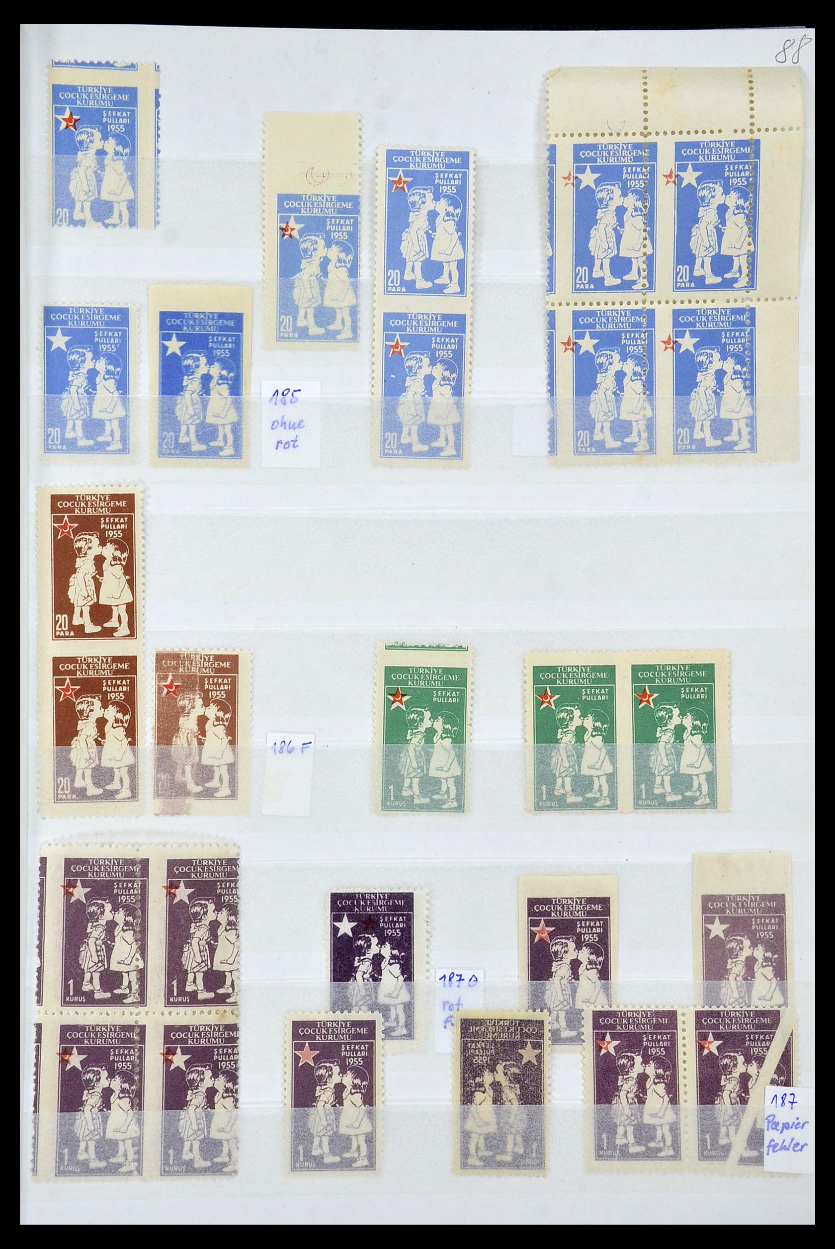 35004 008 - Postzegelverzameling 35004 Turkije variëteiten 1927-1957.