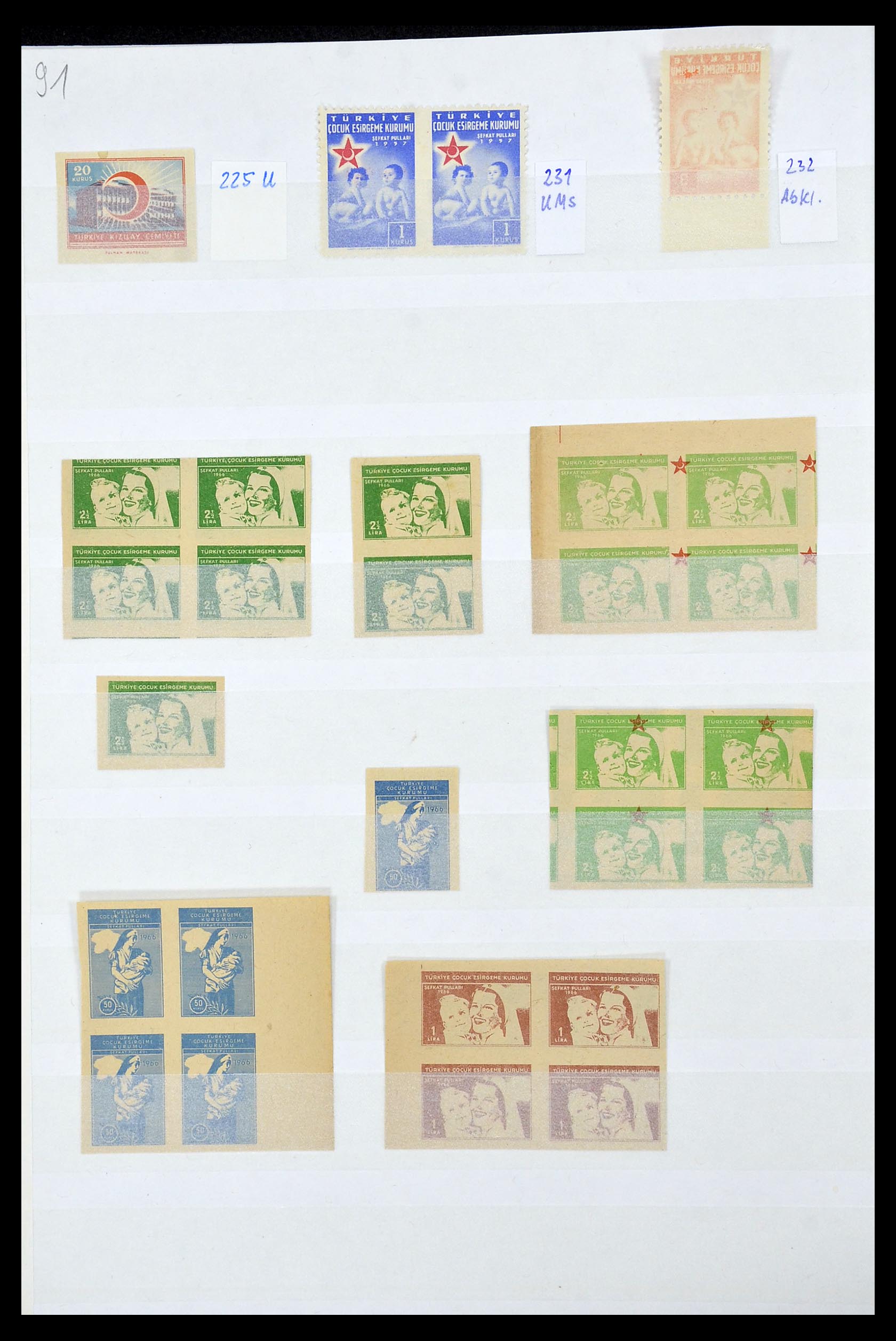 35004 011 - Postzegelverzameling 35004 Turkije variëteiten 1927-1957.