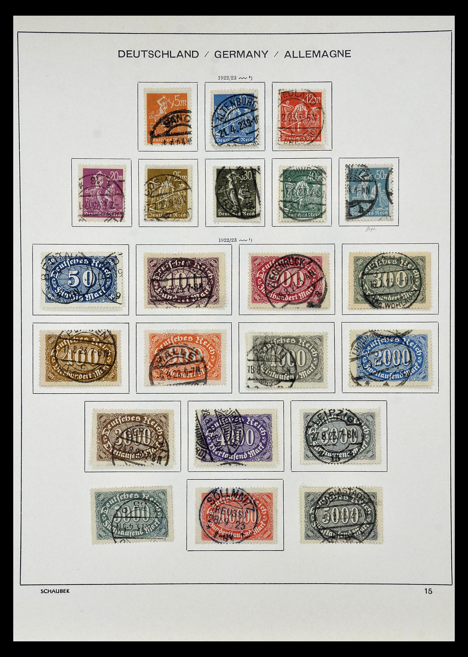 35006 009 - Postzegelverzameling 35006 Duitse Rijk infla 1919-1923.