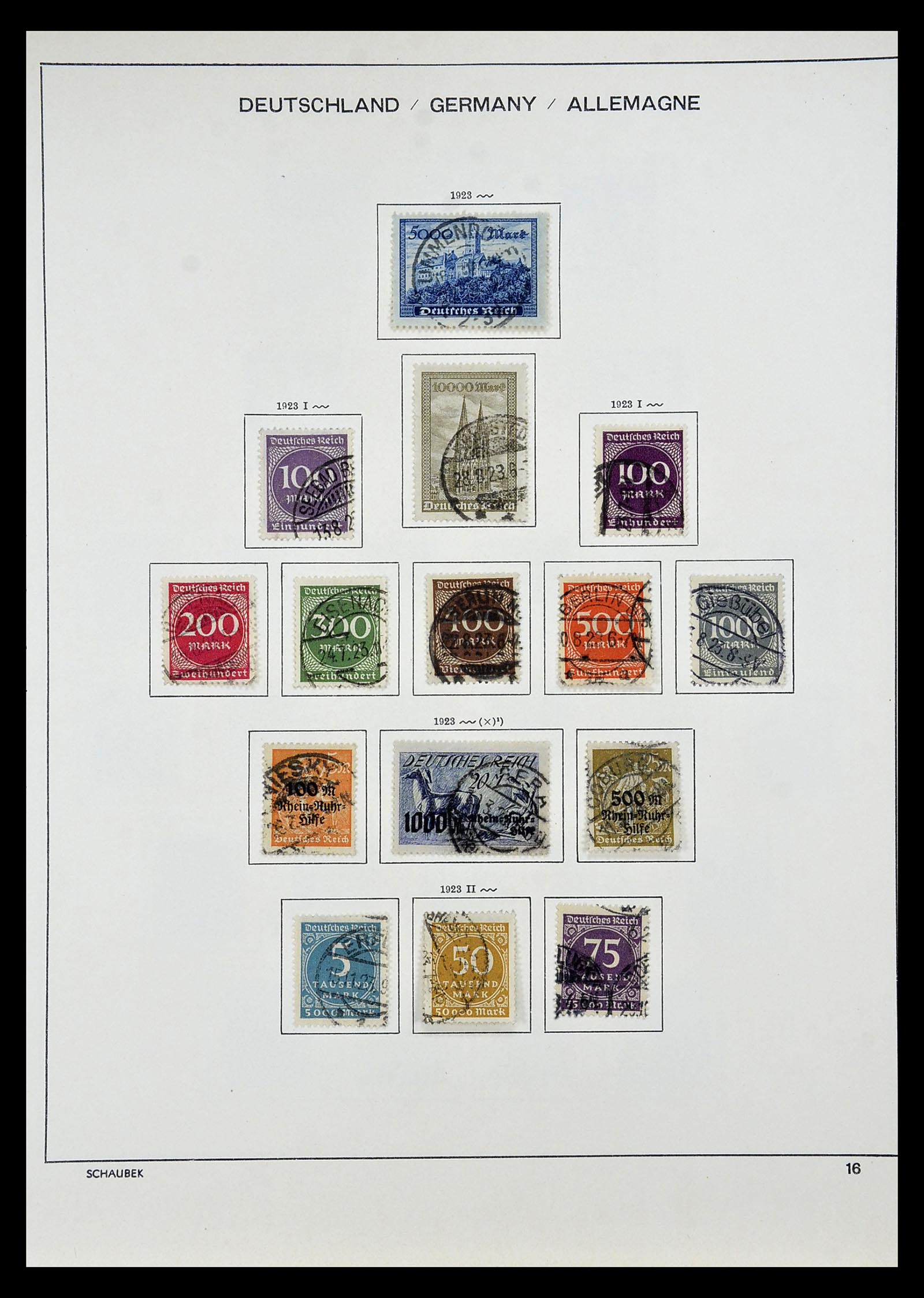 35006 010 - Postzegelverzameling 35006 Duitse Rijk infla 1919-1923.