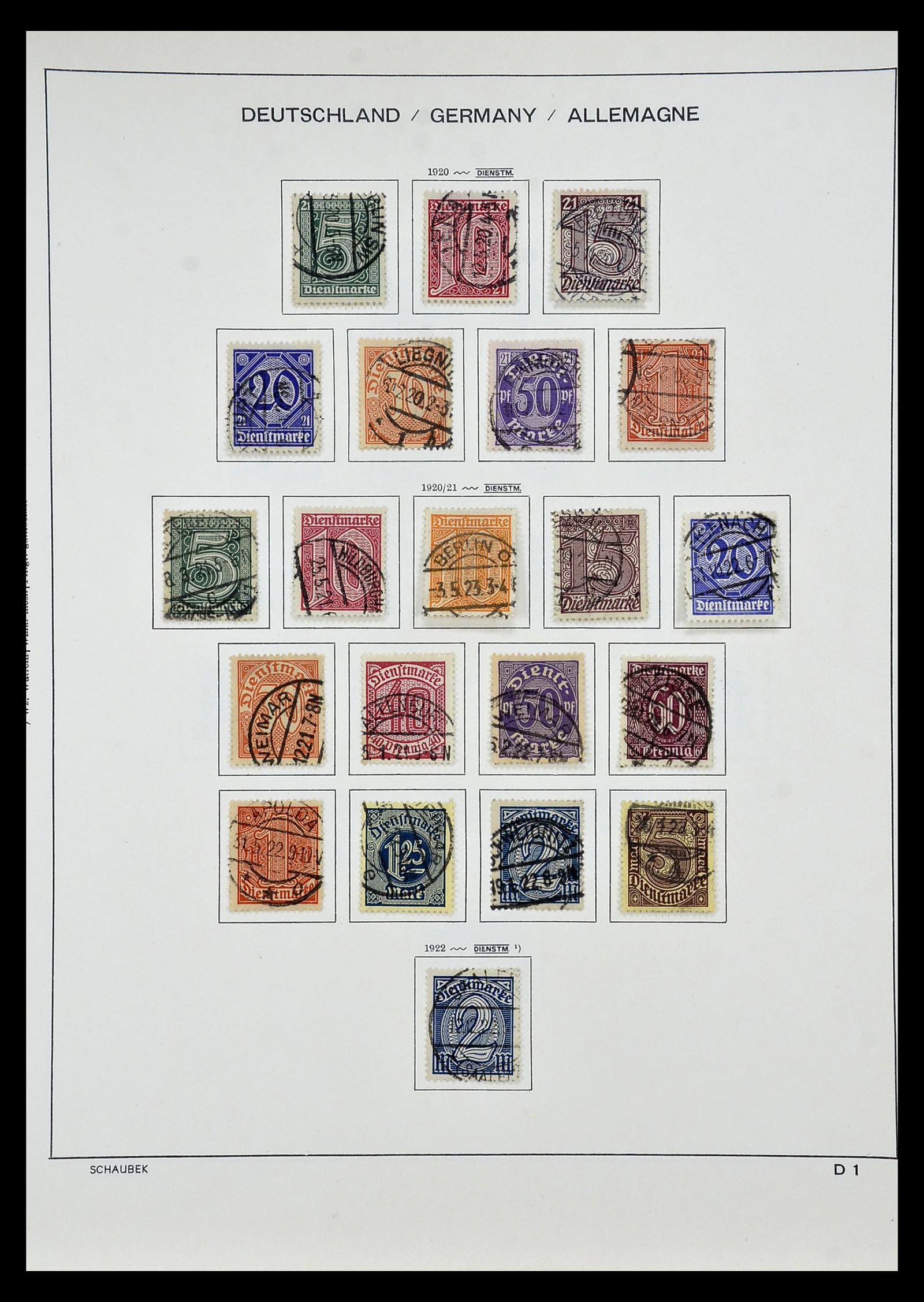 35006 015 - Postzegelverzameling 35006 Duitse Rijk infla 1919-1923.