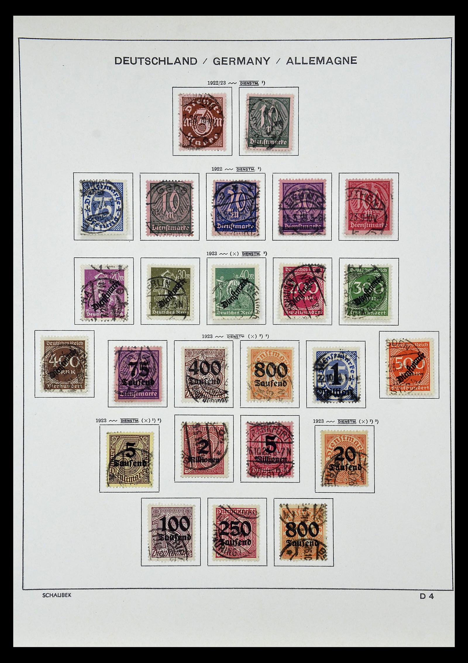 35006 018 - Postzegelverzameling 35006 Duitse Rijk infla 1919-1923.