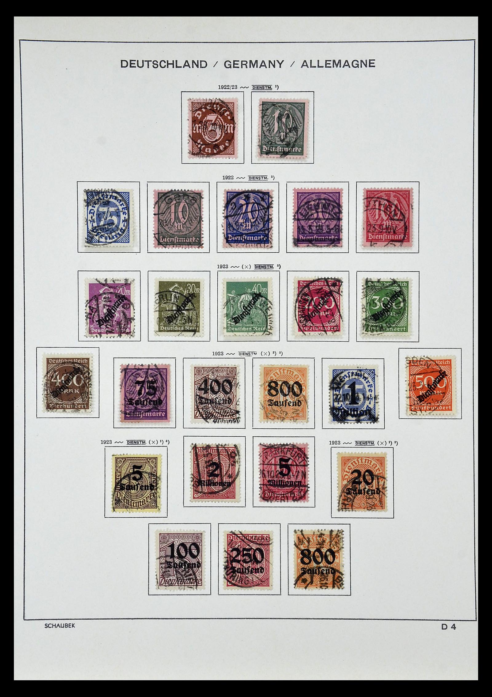 35006 018 - Postzegelverzameling 35006 Duitse Rijk infla 1919-1923.
