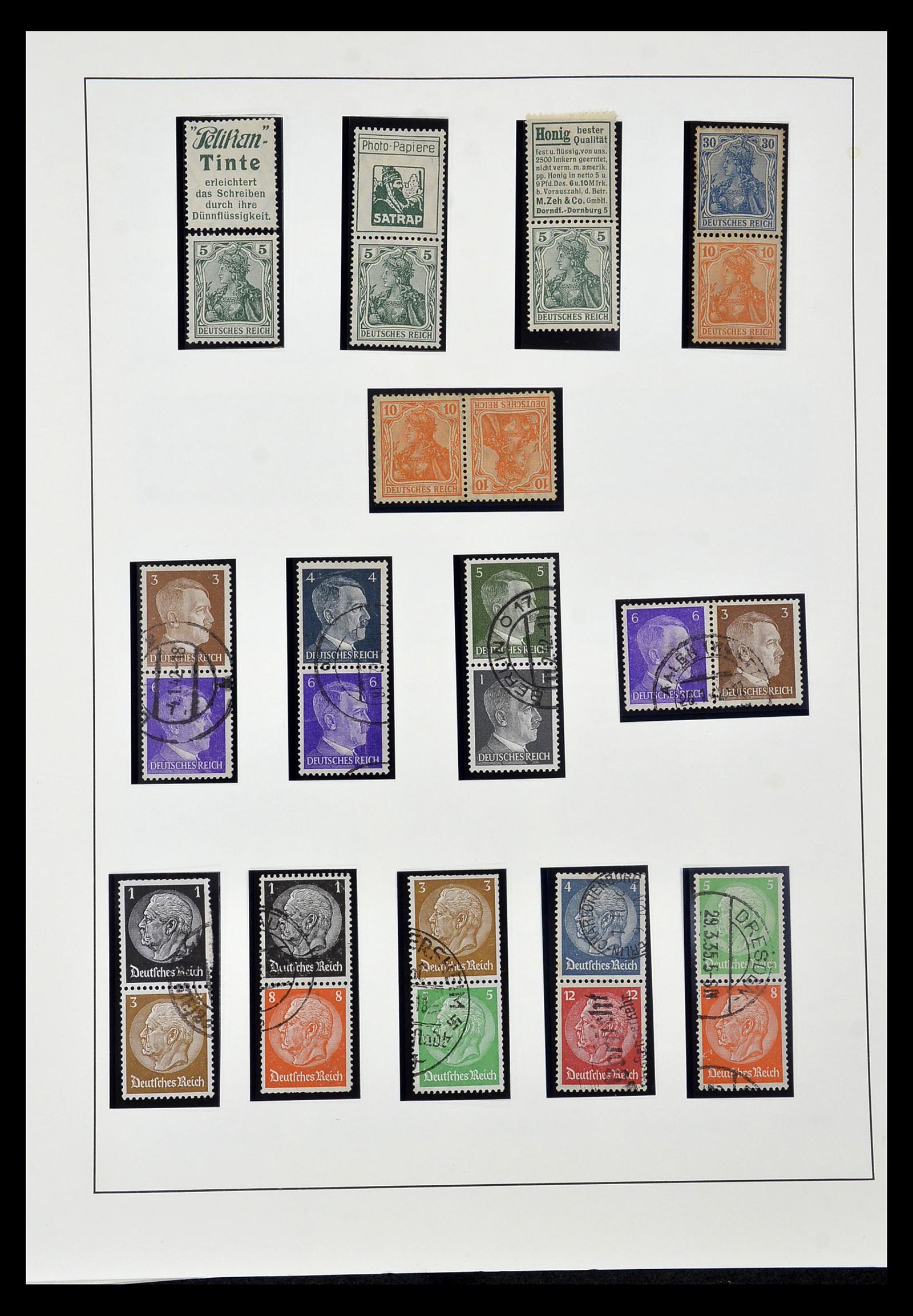 35015 001 - Stamp Collection 35015 German Reich combinations 1912-1942.