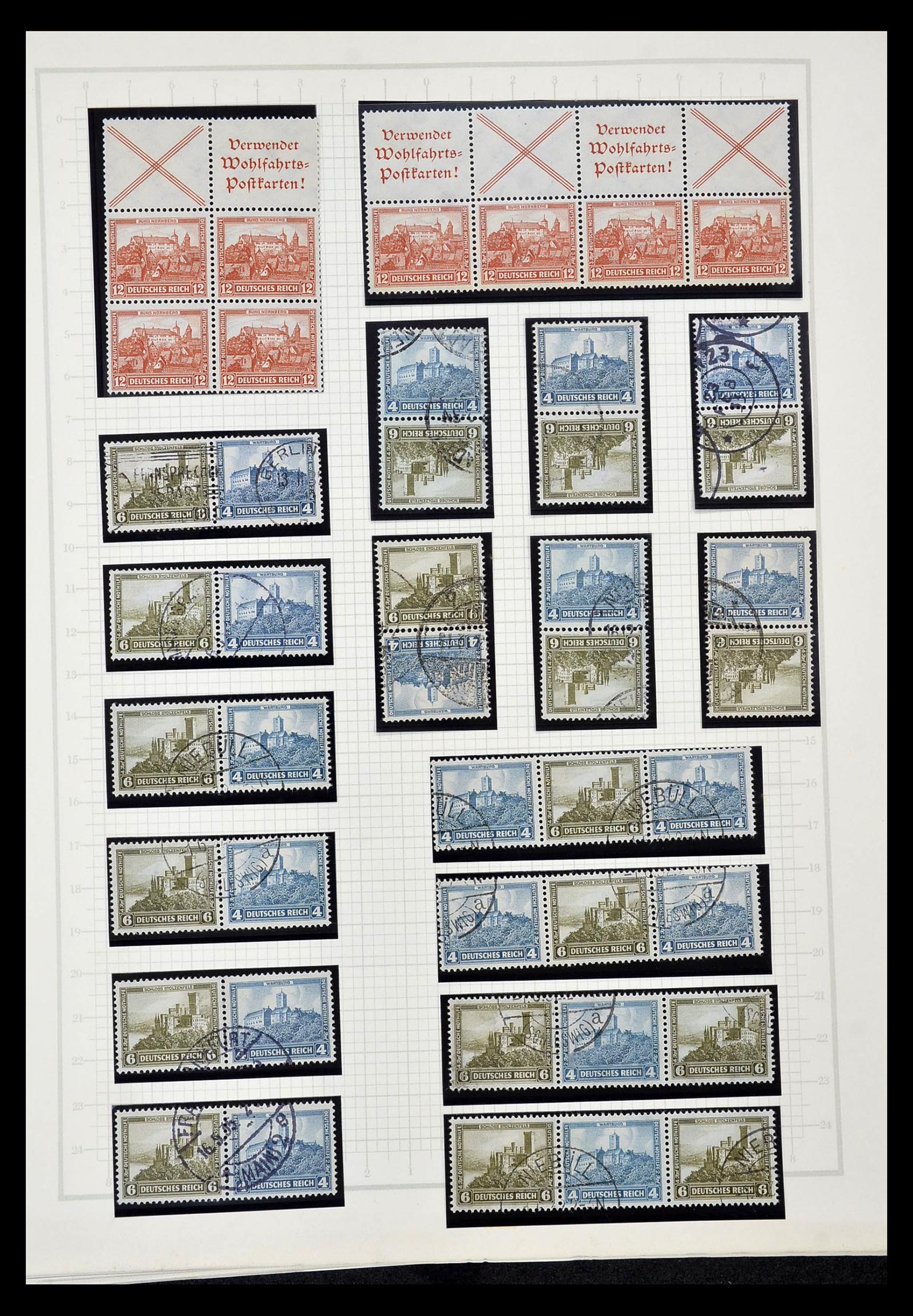 35015 003 - Postzegelverzameling 35015 Duitse Rijk combinaties 1912-1942.