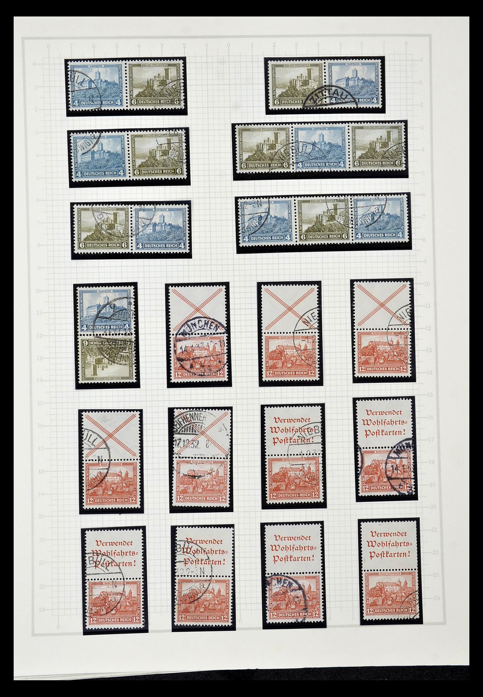 35015 004 - Postzegelverzameling 35015 Duitse Rijk combinaties 1912-1942.
