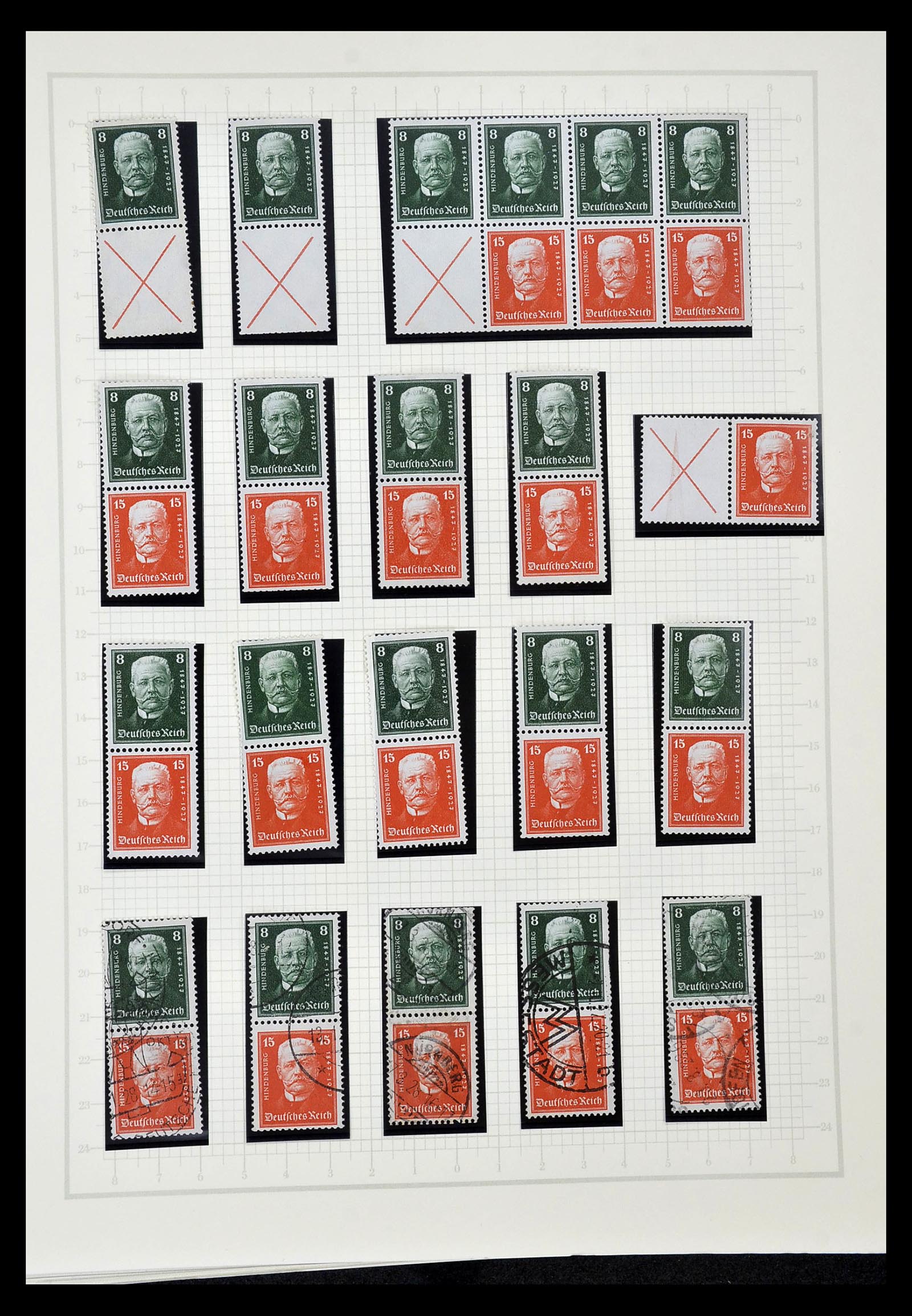 35015 011 - Postzegelverzameling 35015 Duitse Rijk combinaties 1912-1942.