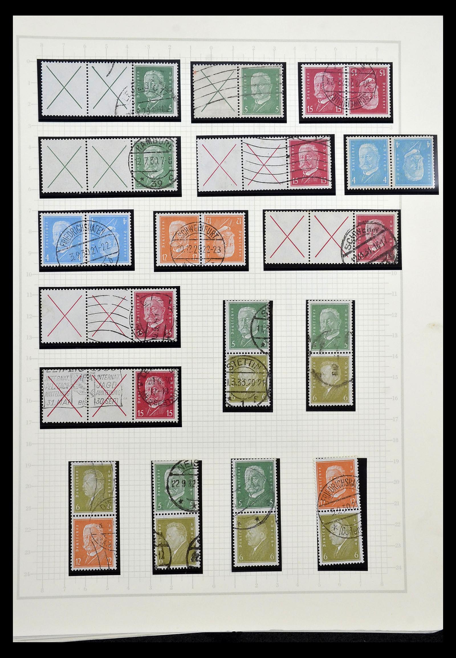 35015 013 - Postzegelverzameling 35015 Duitse Rijk combinaties 1912-1942.