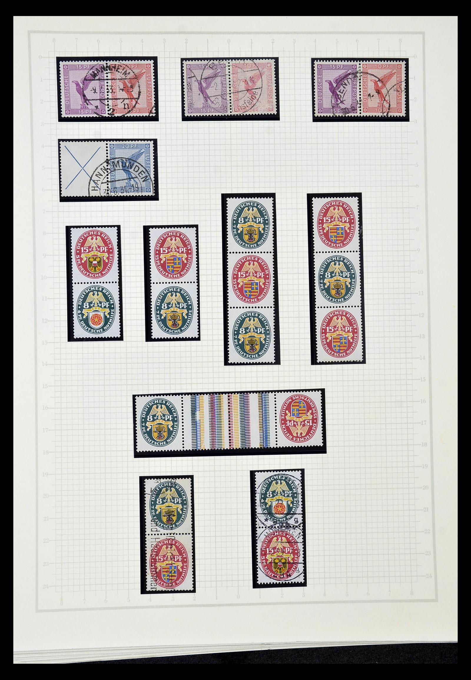 35015 014 - Postzegelverzameling 35015 Duitse Rijk combinaties 1912-1942.