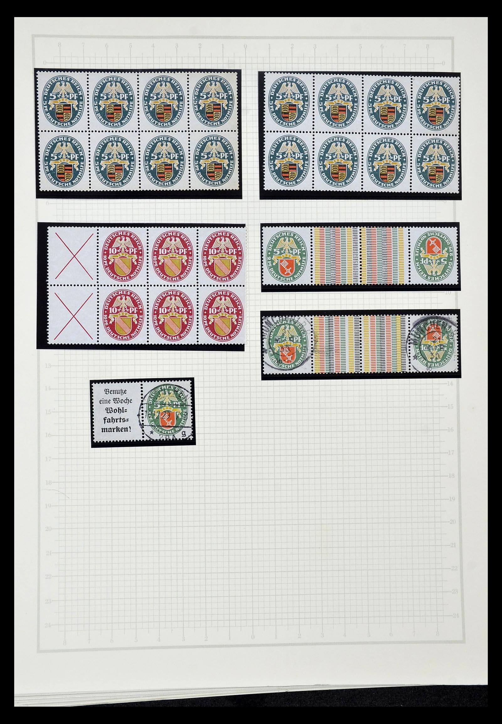 35015 015 - Postzegelverzameling 35015 Duitse Rijk combinaties 1912-1942.