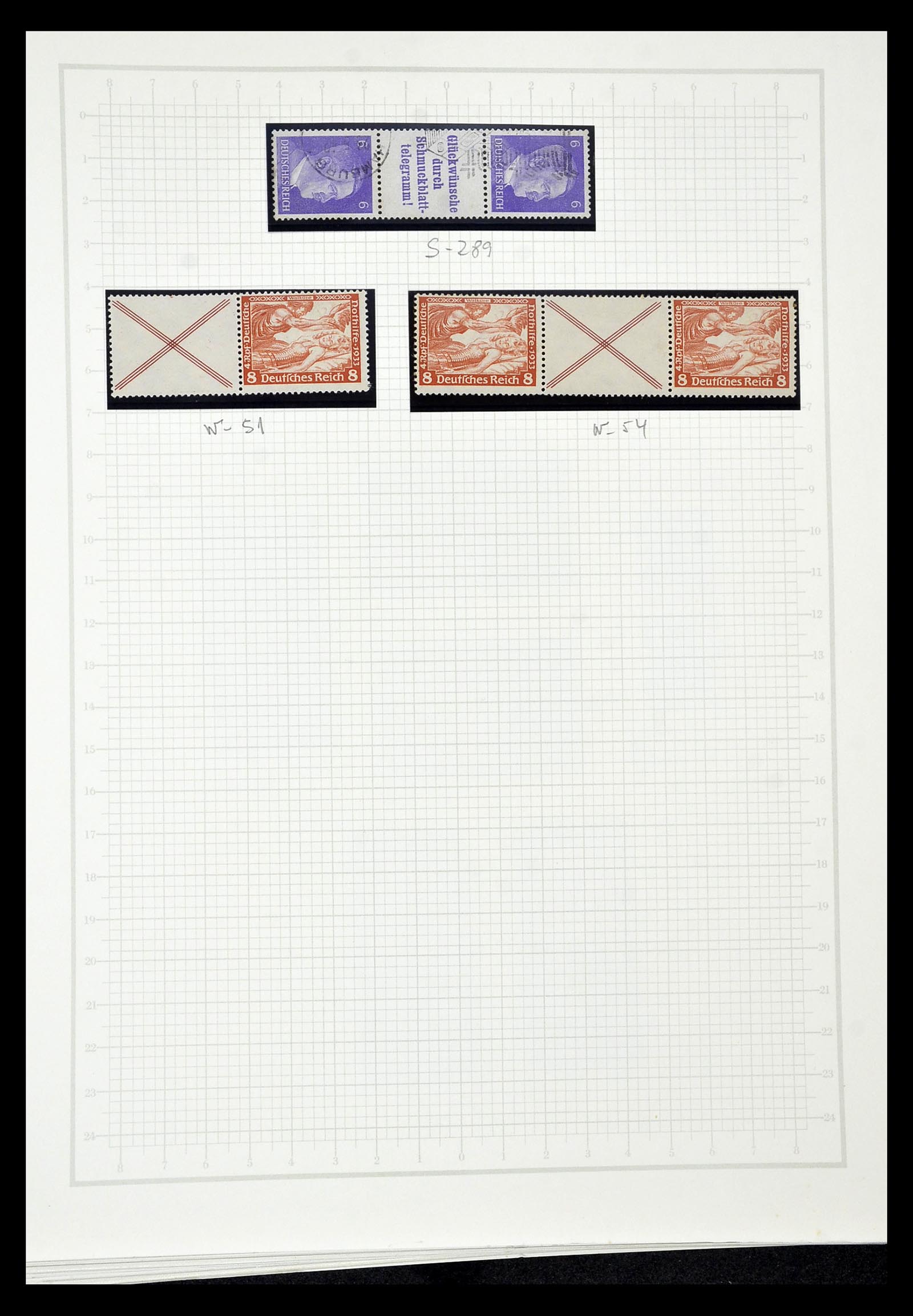 35015 016 - Postzegelverzameling 35015 Duitse Rijk combinaties 1912-1942.