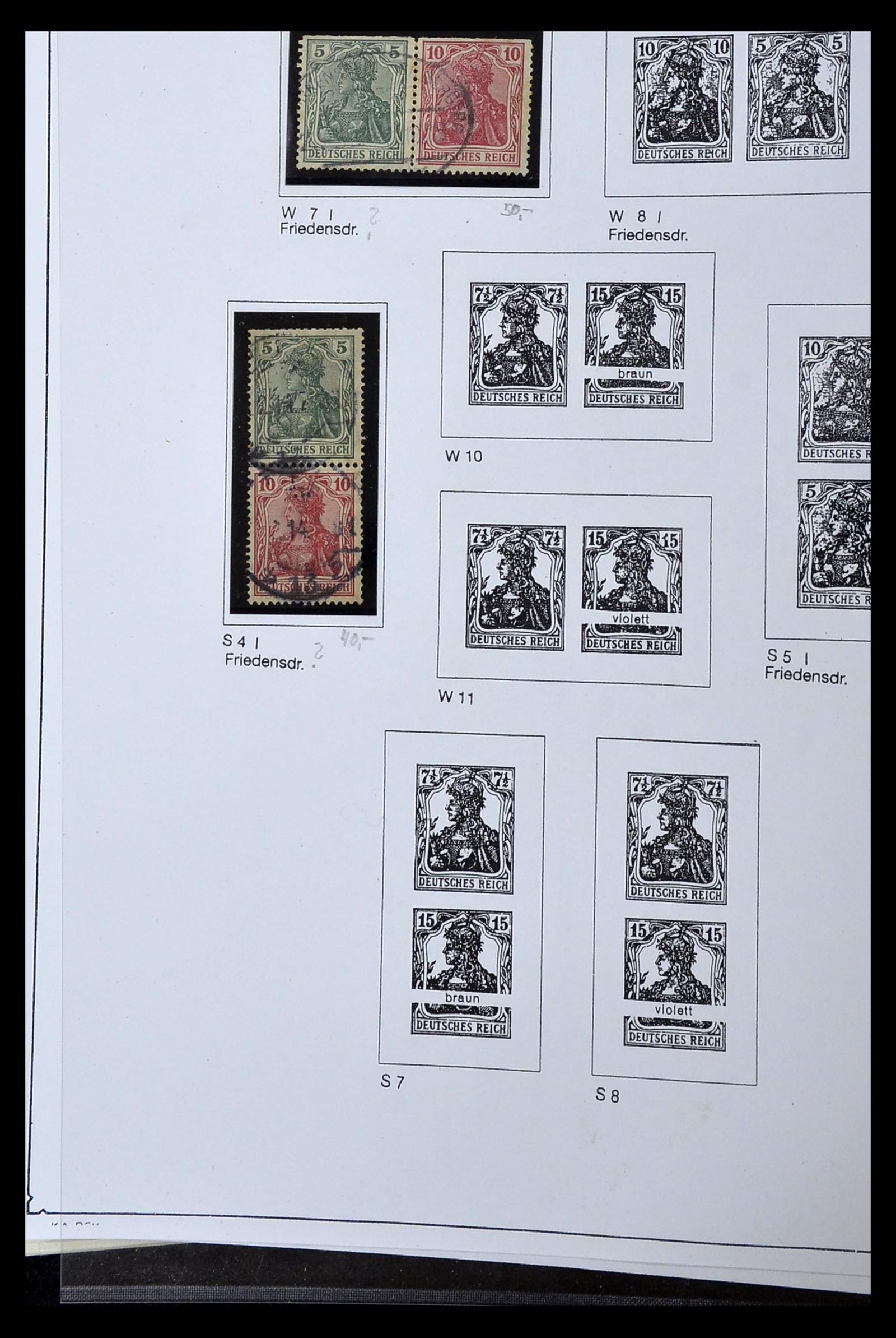 35015 018 - Postzegelverzameling 35015 Duitse Rijk combinaties 1912-1942.