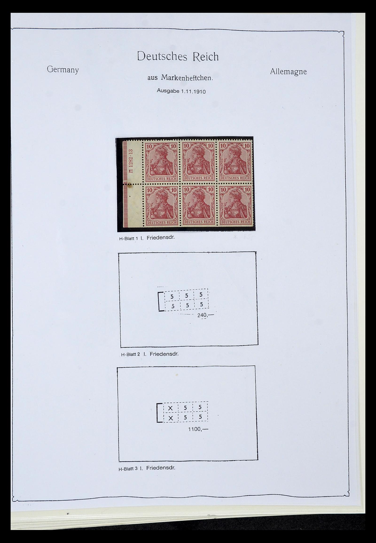 35015 019 - Postzegelverzameling 35015 Duitse Rijk combinaties 1912-1942.