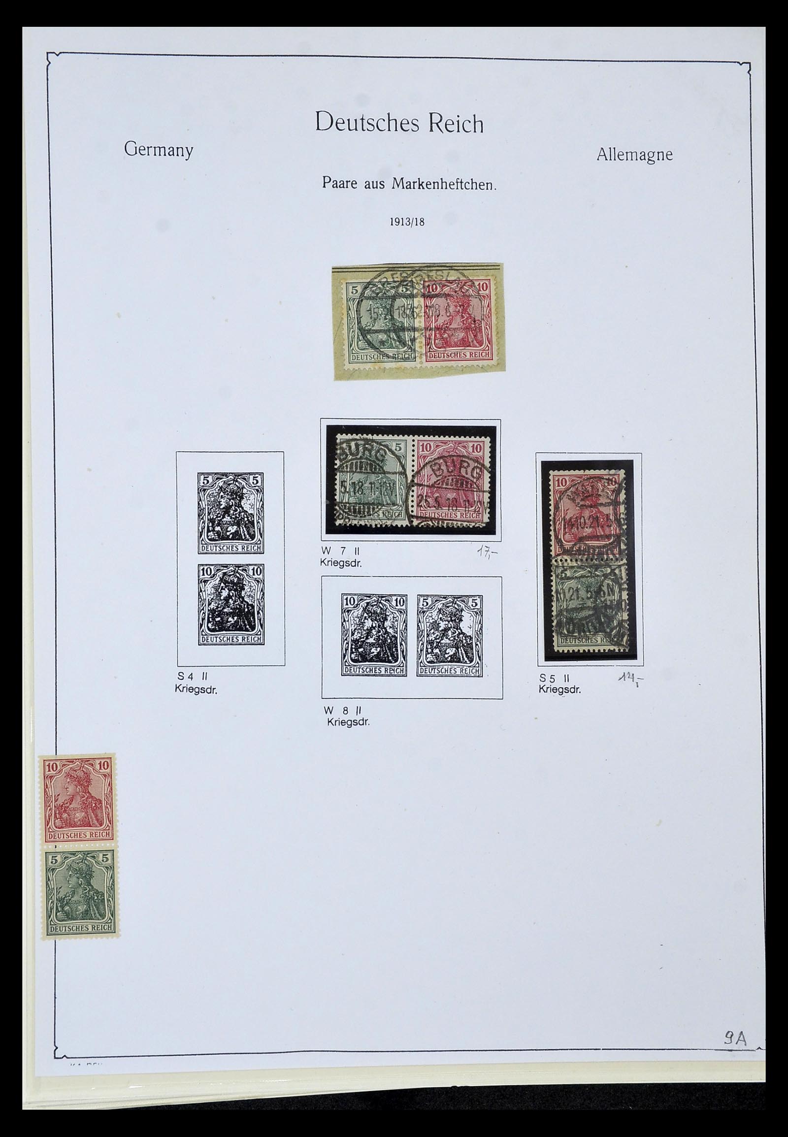 35015 020 - Postzegelverzameling 35015 Duitse Rijk combinaties 1912-1942.