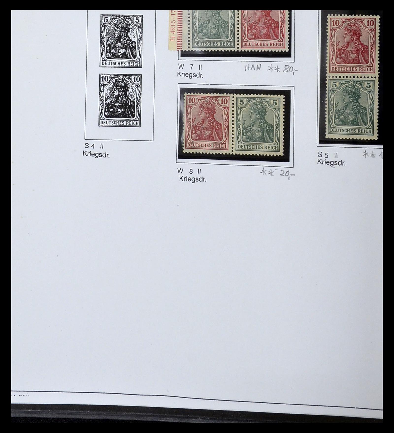 35015 021 - Stamp Collection 35015 German Reich combinations 1912-1942.