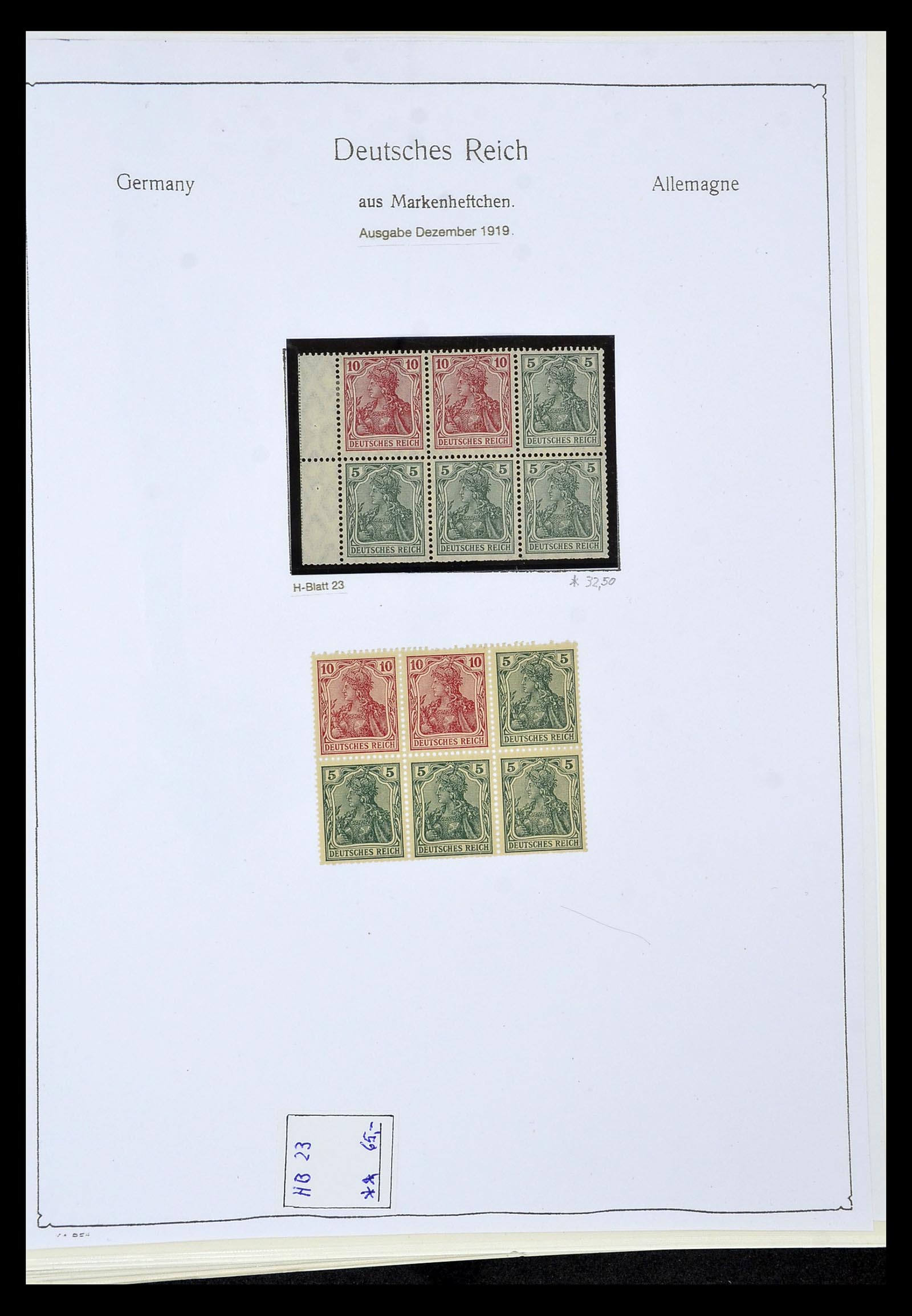 35015 023 - Stamp Collection 35015 German Reich combinations 1912-1942.