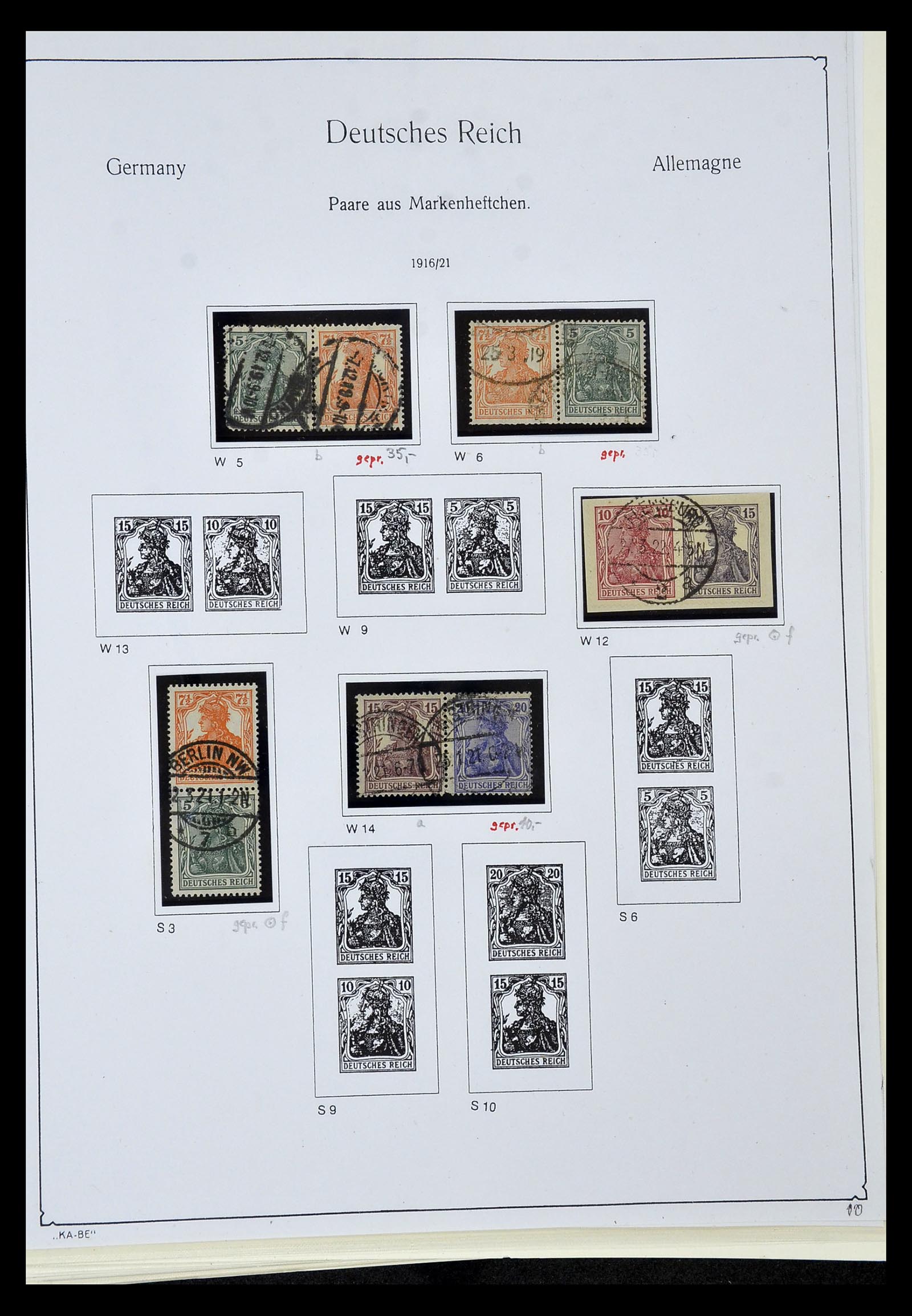 35015 024 - Stamp Collection 35015 German Reich combinations 1912-1942.