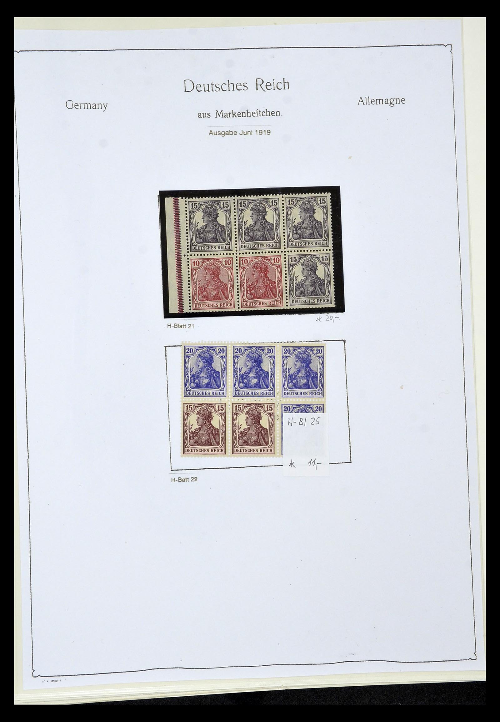 35015 028 - Stamp Collection 35015 German Reich combinations 1912-1942.