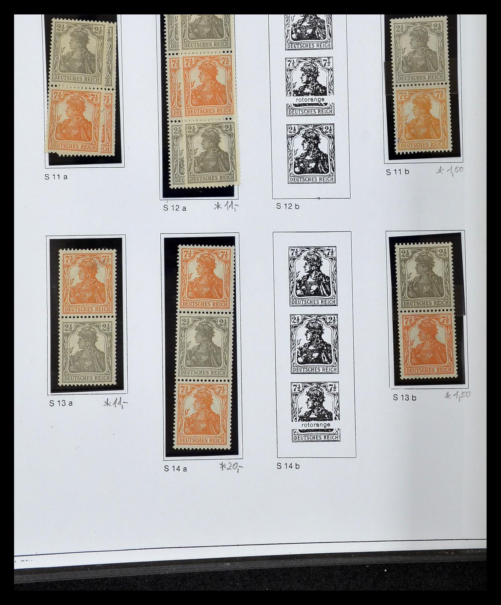 35015 030 - Stamp Collection 35015 German Reich combinations 1912-1942.
