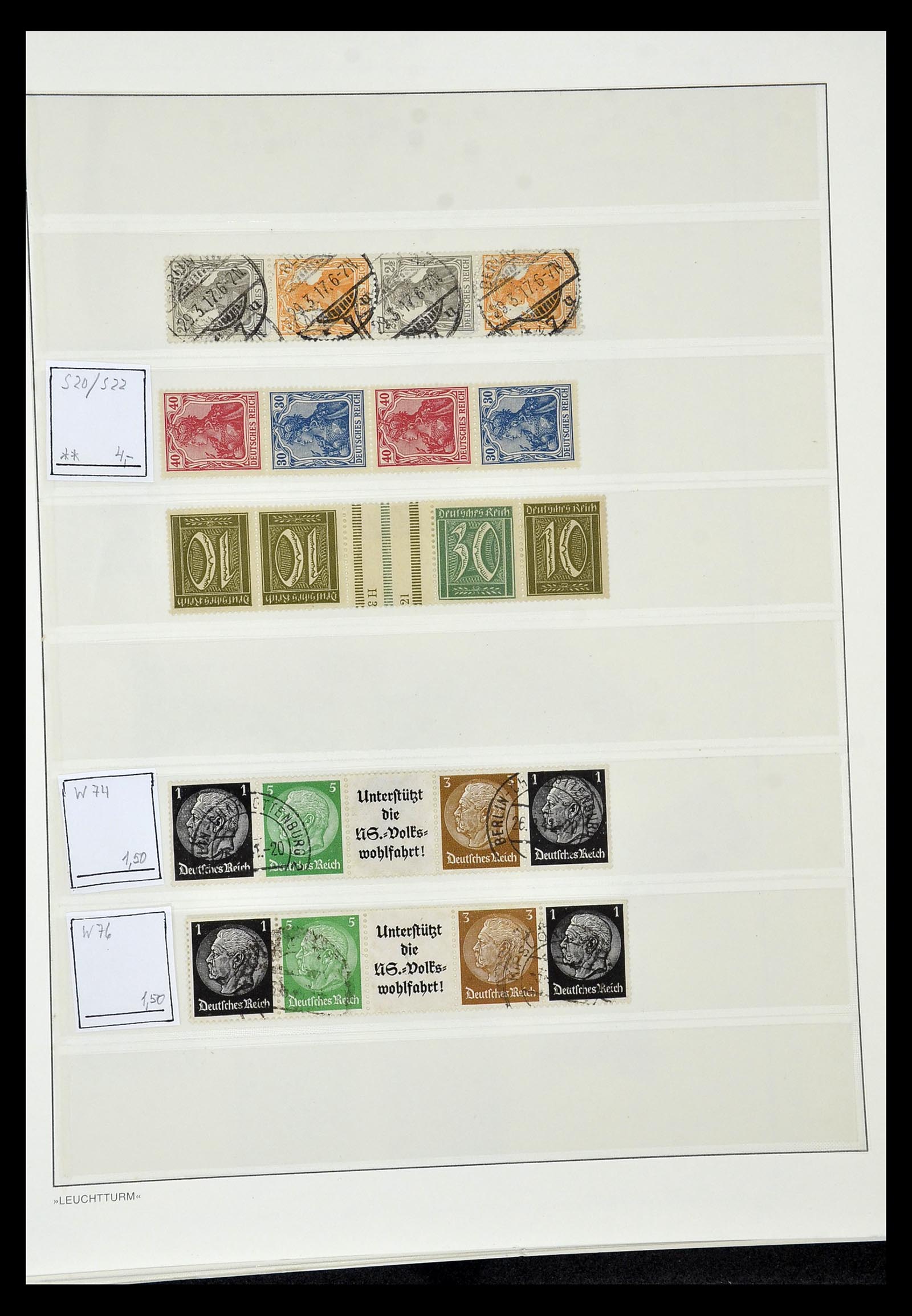 35015 032 - Stamp Collection 35015 German Reich combinations 1912-1942.