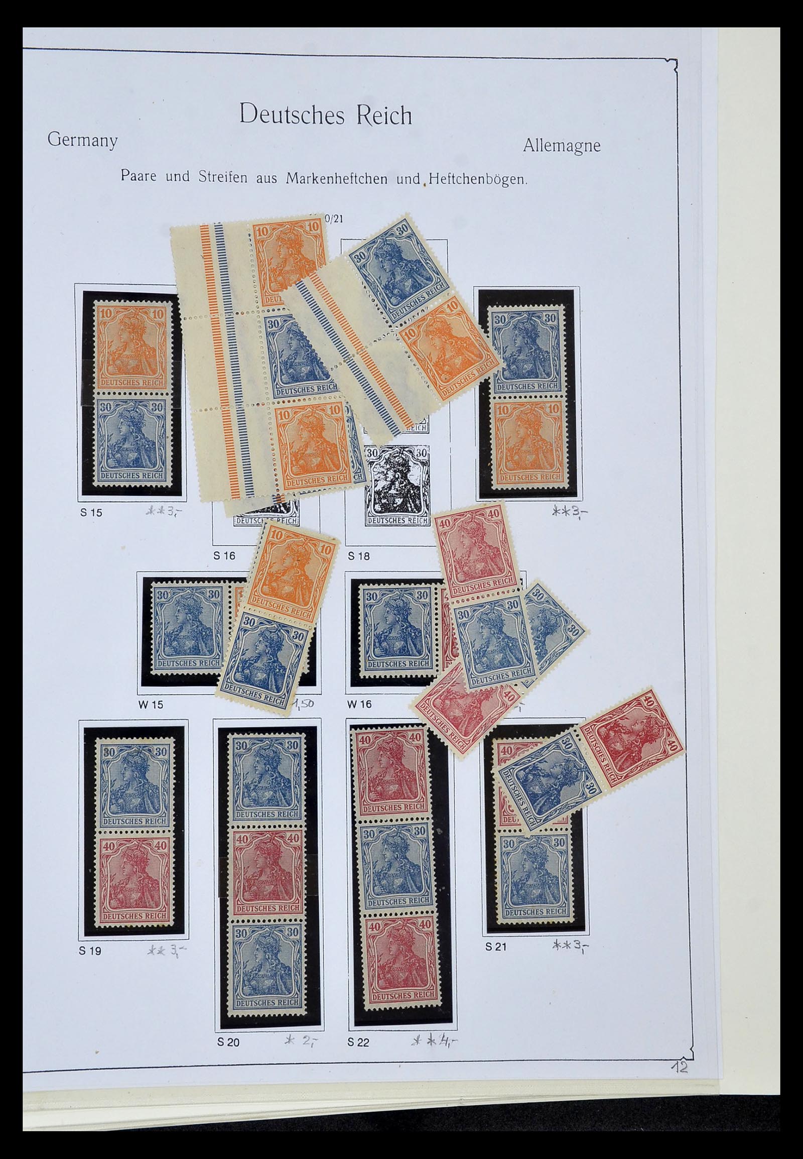 35015 033 - Stamp Collection 35015 German Reich combinations 1912-1942.