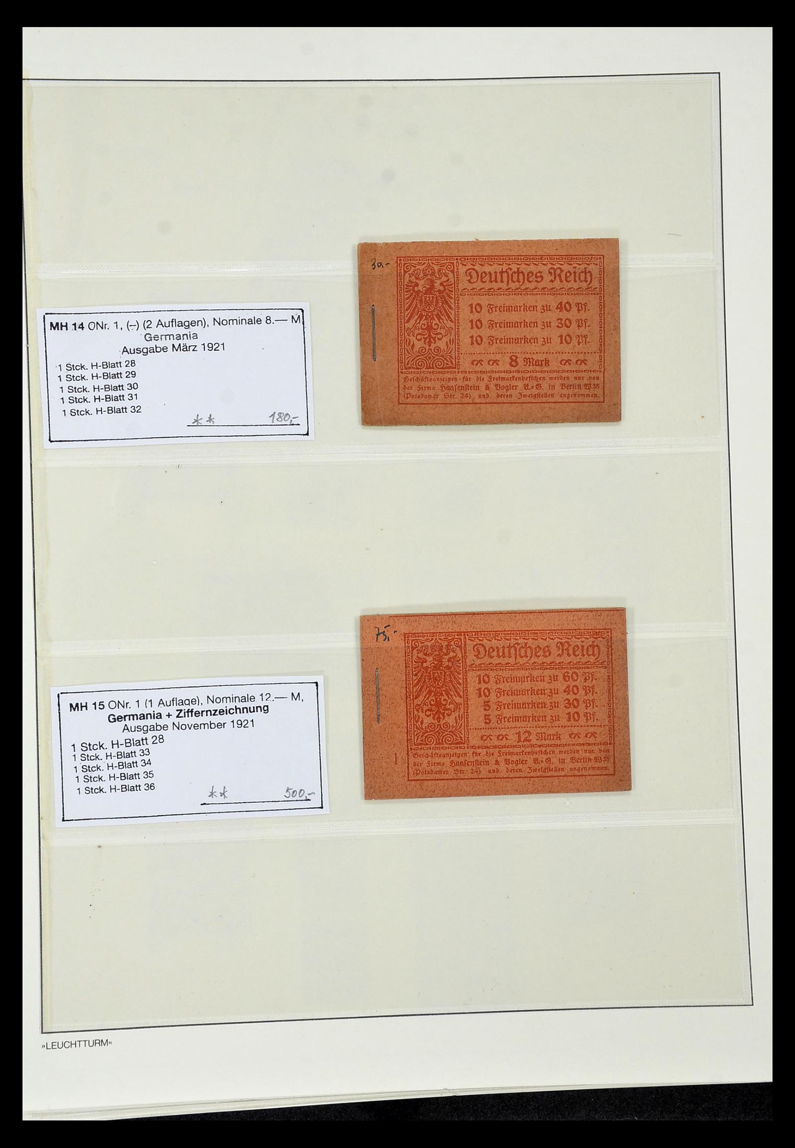 35015 035 - Stamp Collection 35015 German Reich combinations 1912-1942.