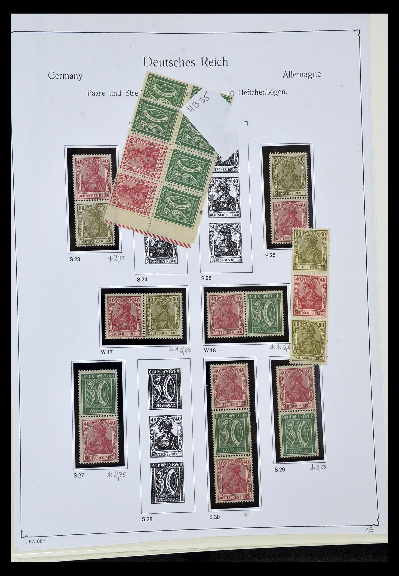 35015 036 - Stamp Collection 35015 German Reich combinations 1912-1942.