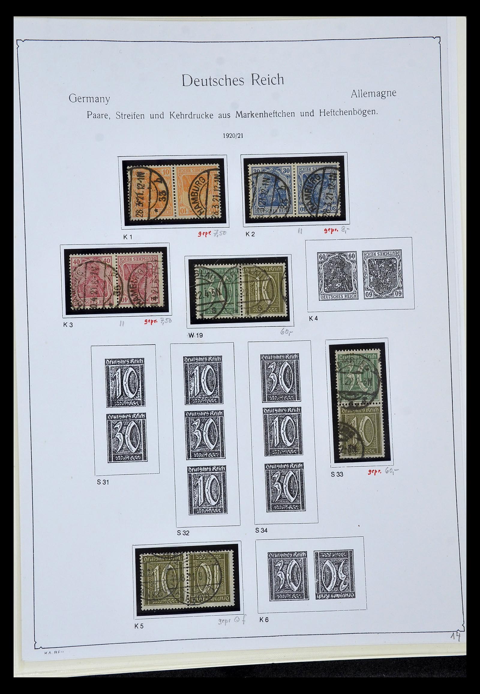35015 038 - Stamp Collection 35015 German Reich combinations 1912-1942.
