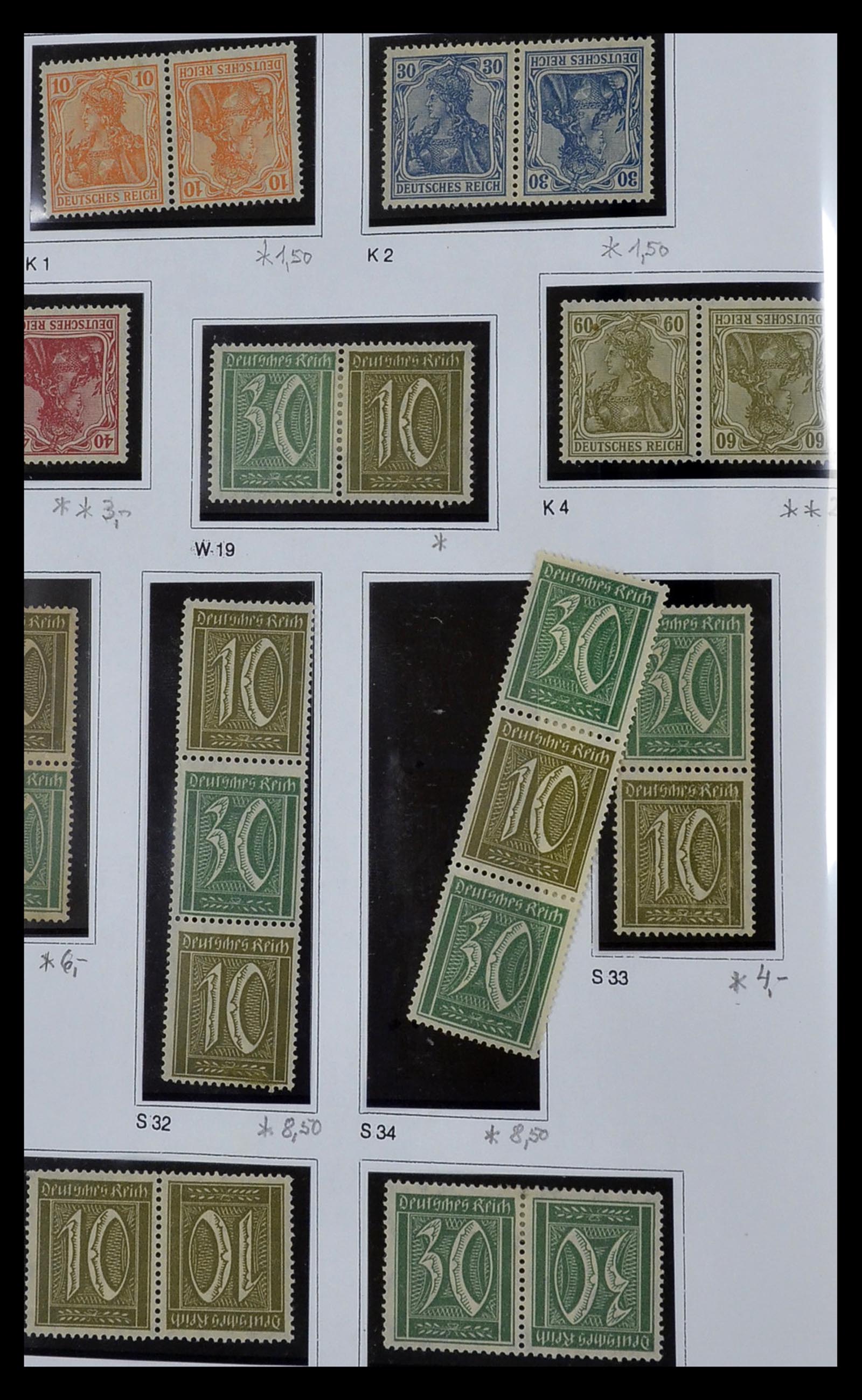 35015 039 - Stamp Collection 35015 German Reich combinations 1912-1942.